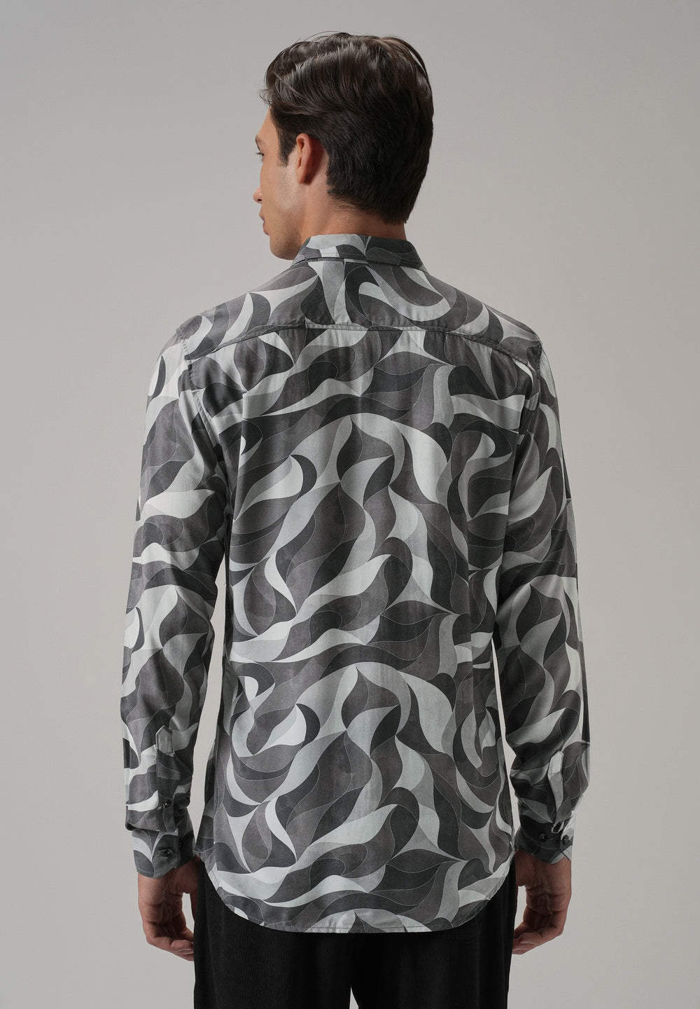 Dusky Violet Swirl Printed Shirt