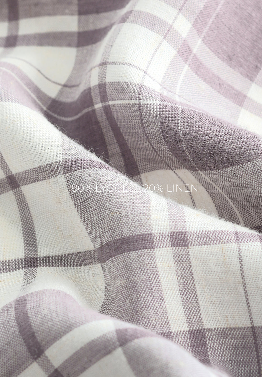 Dusty Mauve Lyocell Linen Check Shirt