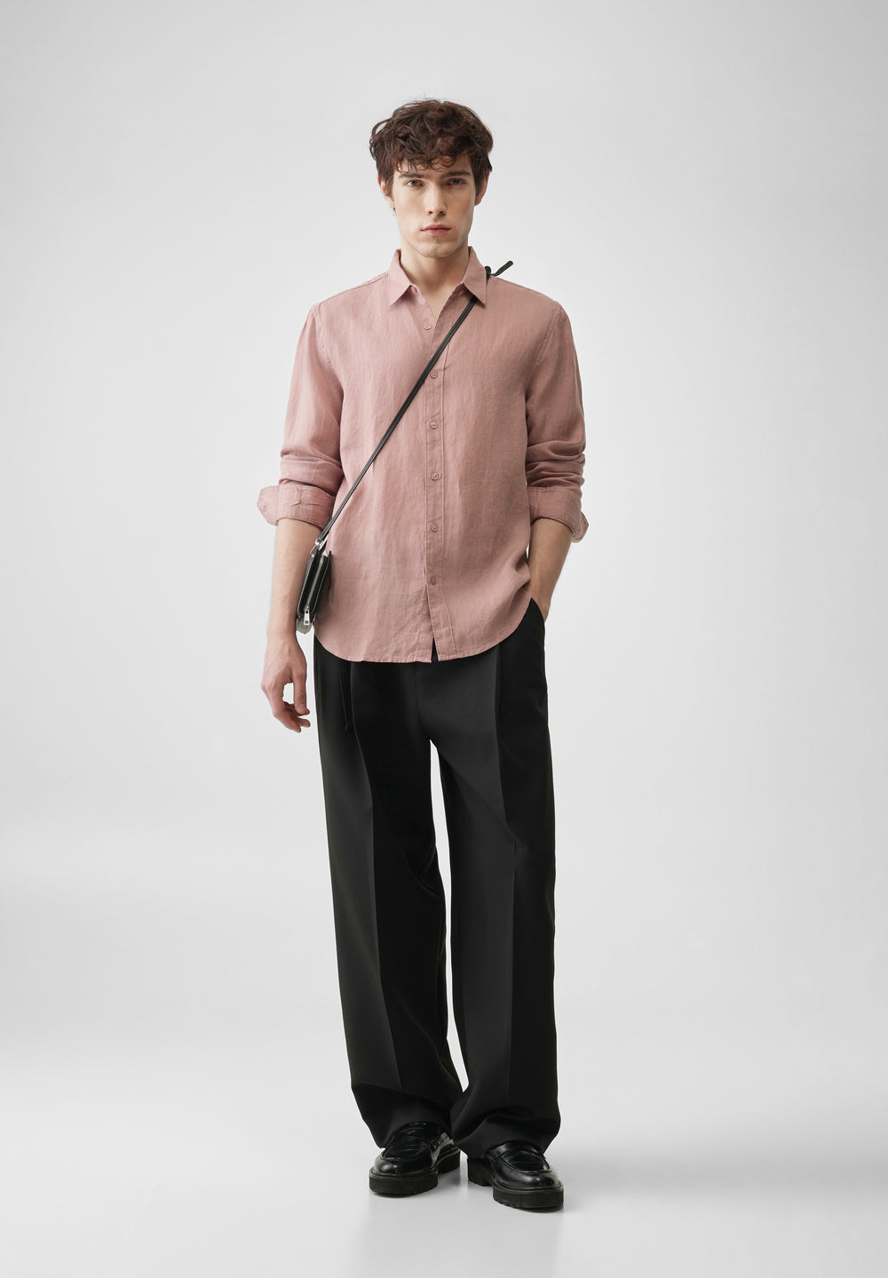 Dusty Pink 100% Pure Linen Shirt