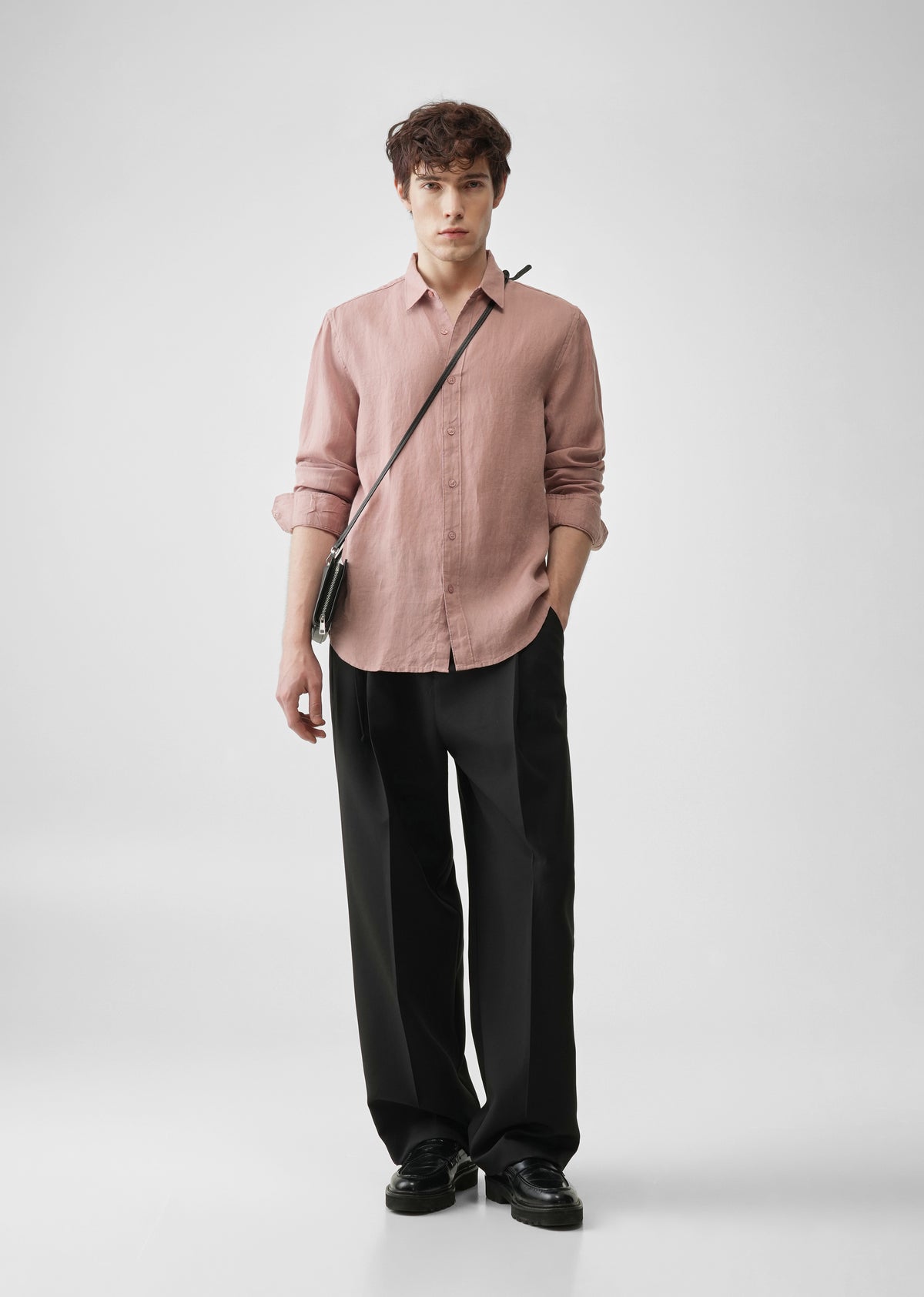 Dusty Pink 100% Pure Linen Shirt