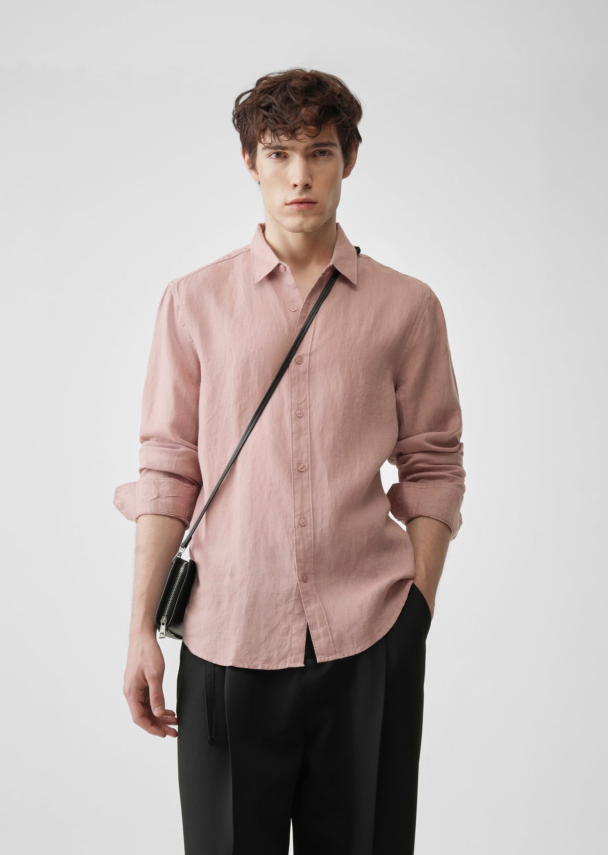 Dusty Pink 100% Pure Linen Shirt