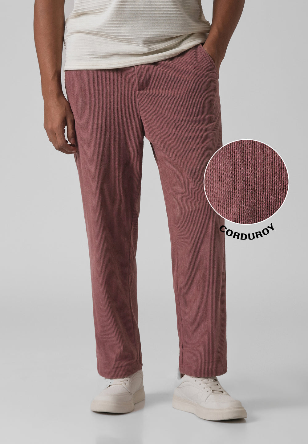 Dusty Rose Corduroy Pants