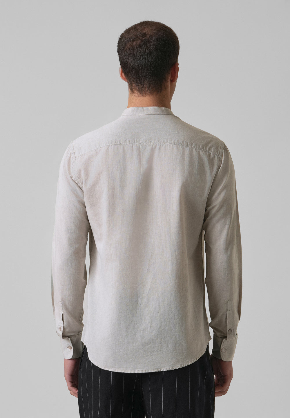 Ecru Beige Cotton Linen Shirt