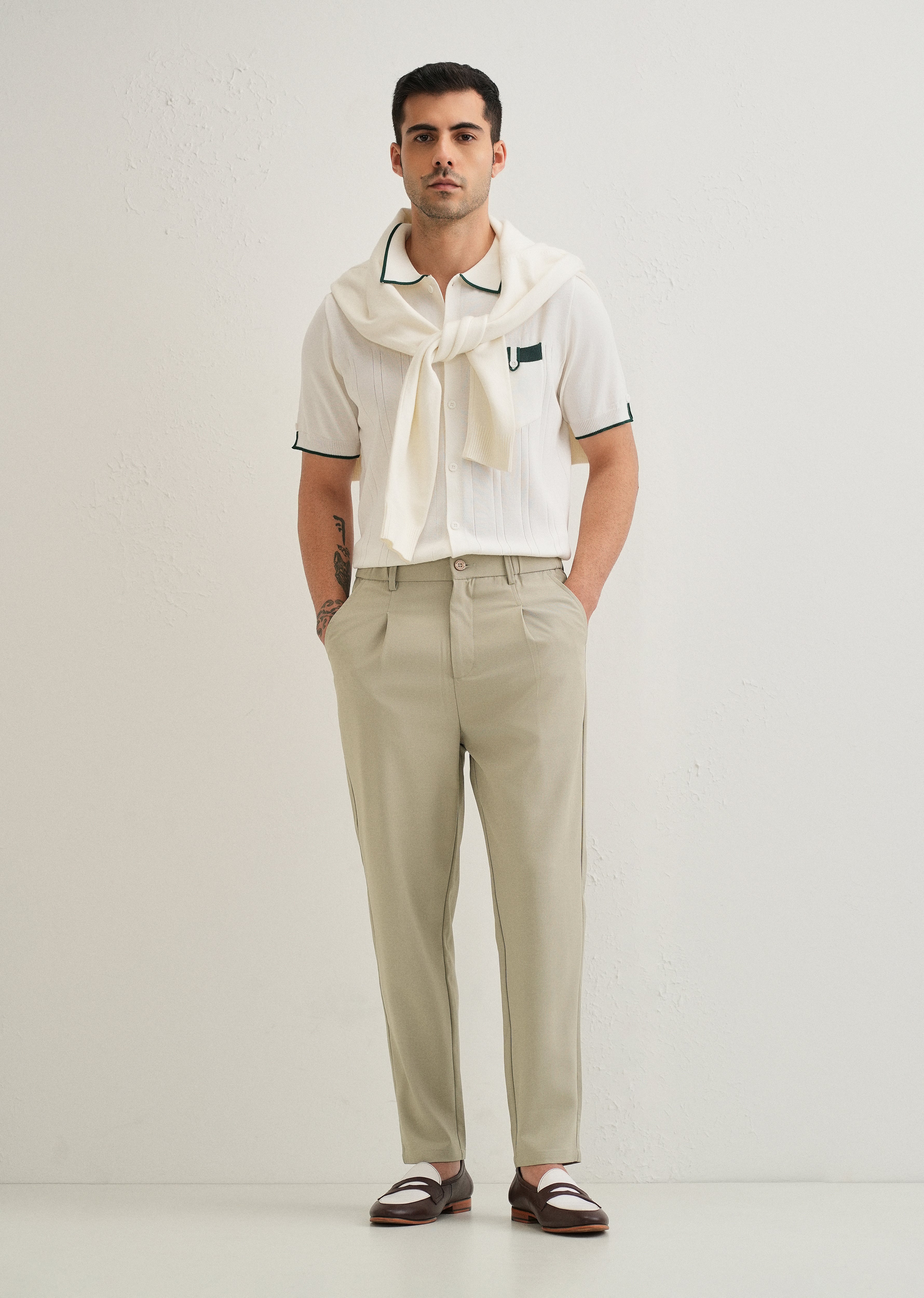 Ecru Beige Korean Pant