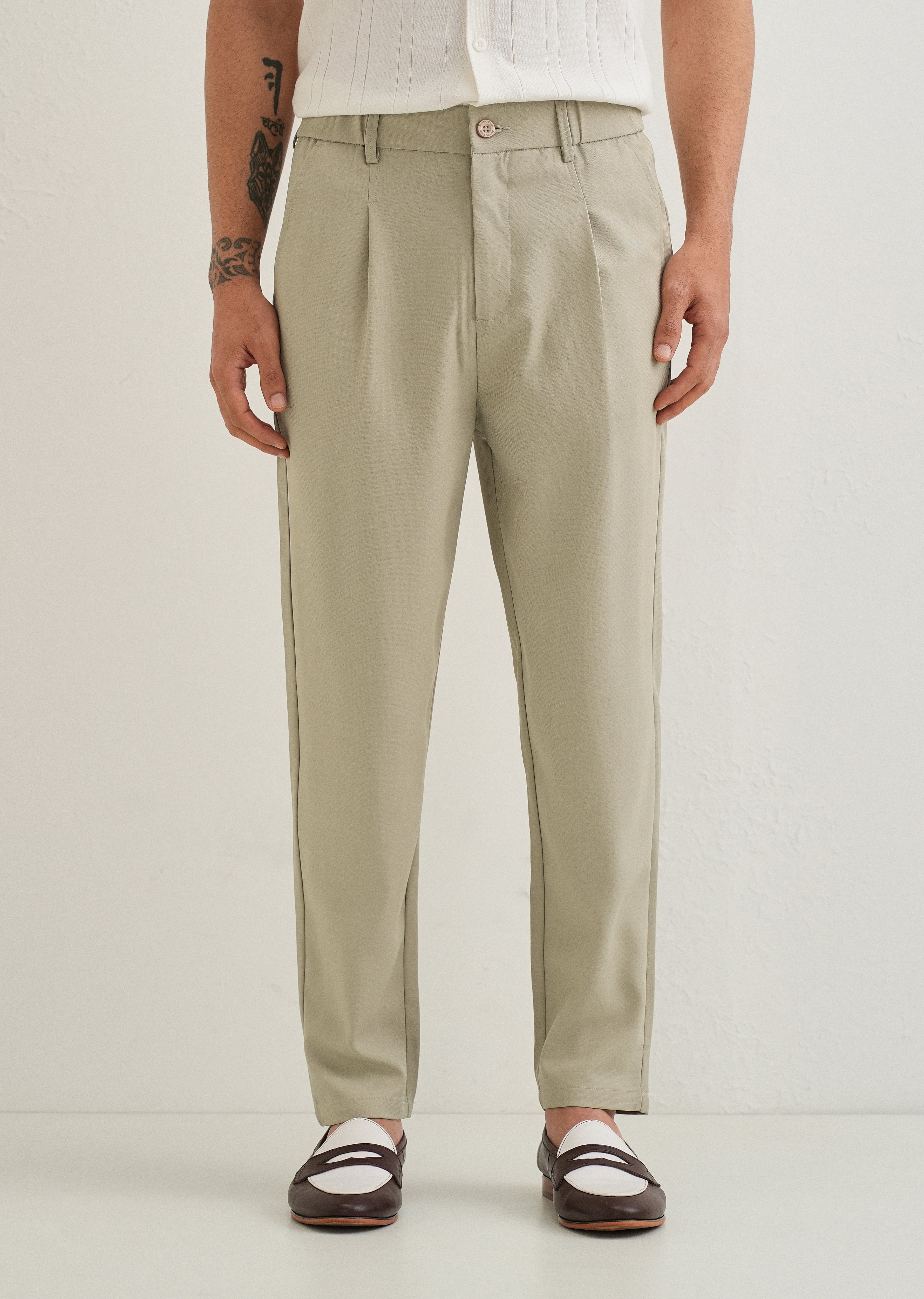 Ecru Beige Korean Pant