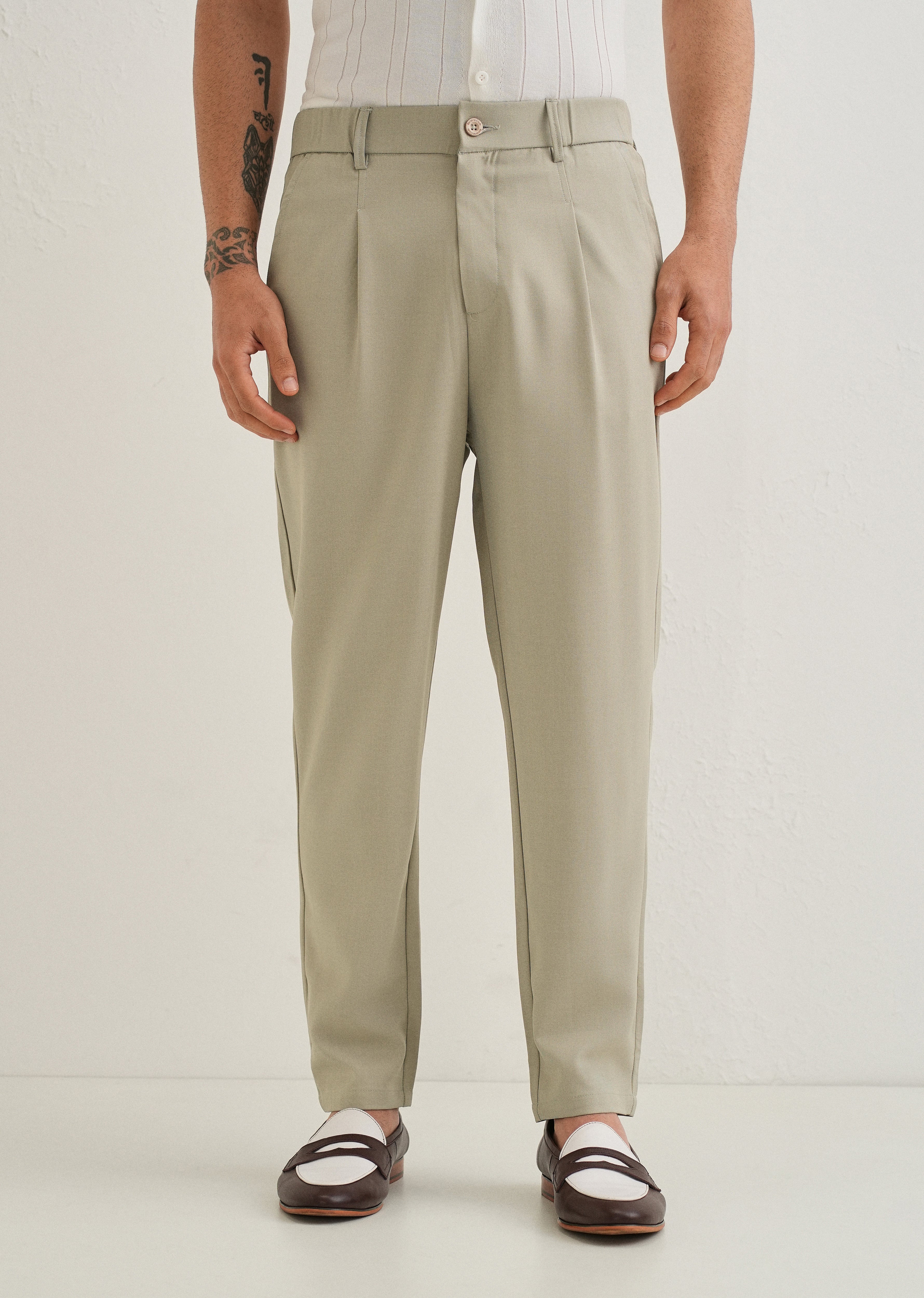 Ecru Beige Korean Pant