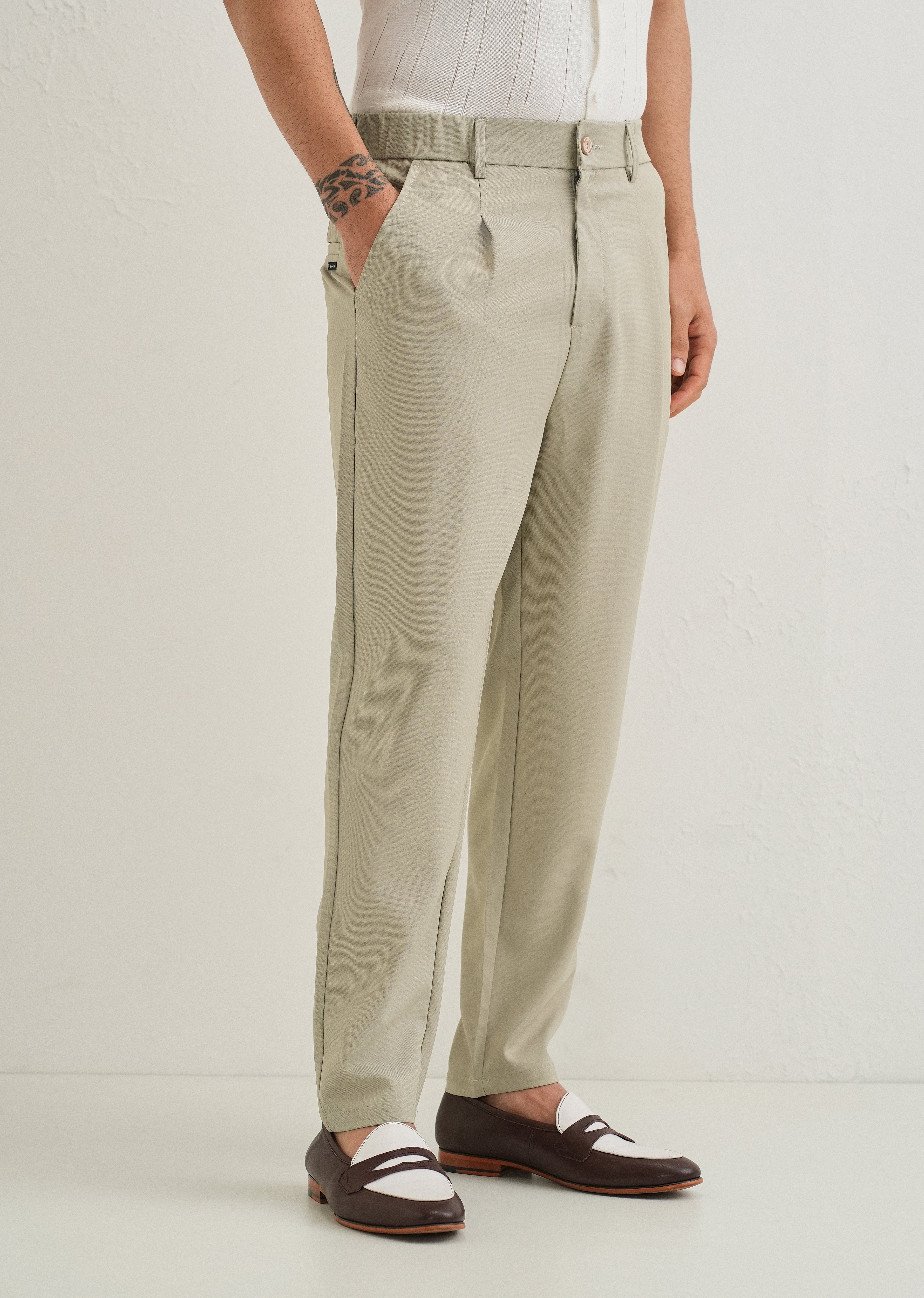 Ecru Beige Korean Pant