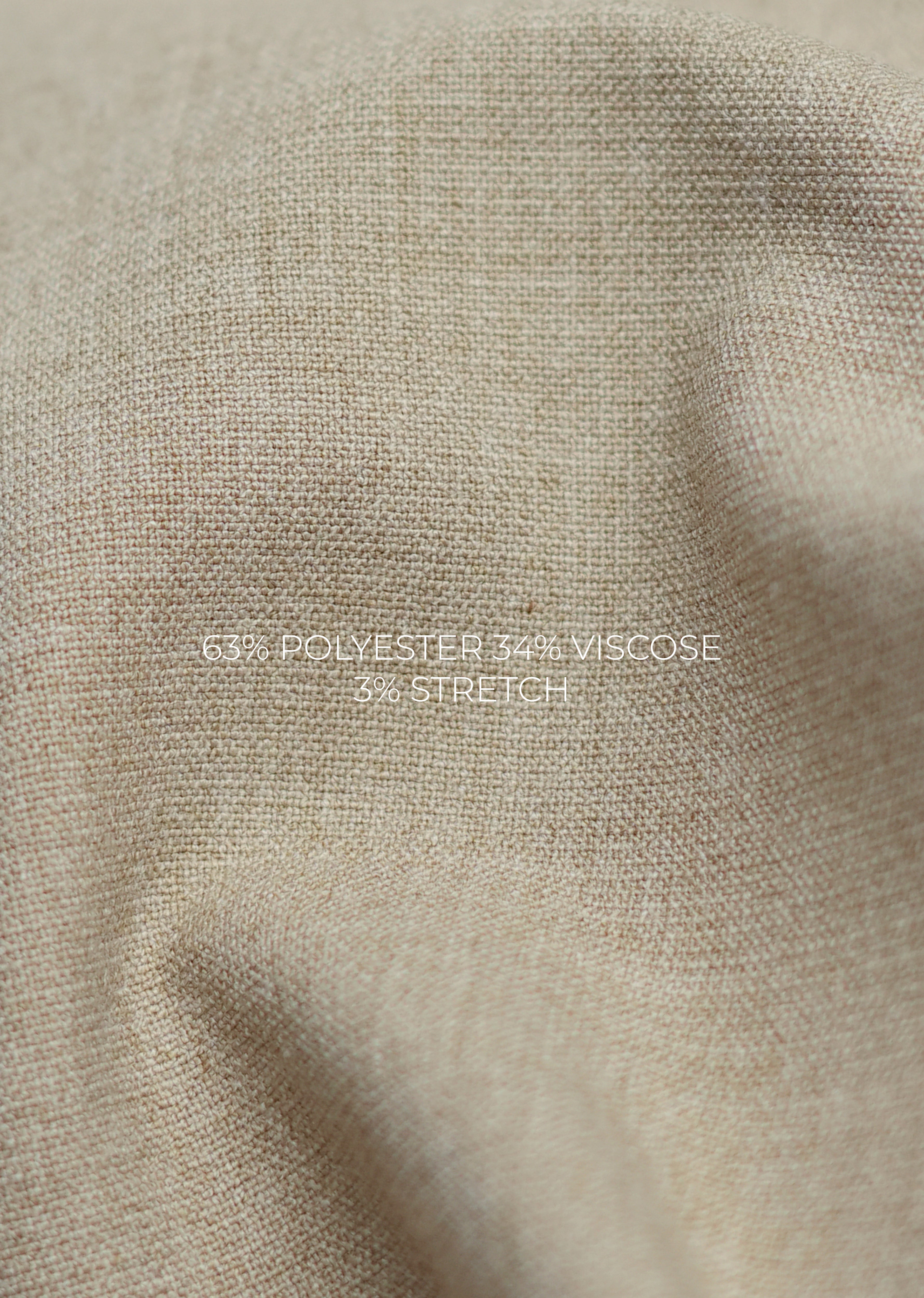 Ecru Beige Semi-Elasticated Trouser