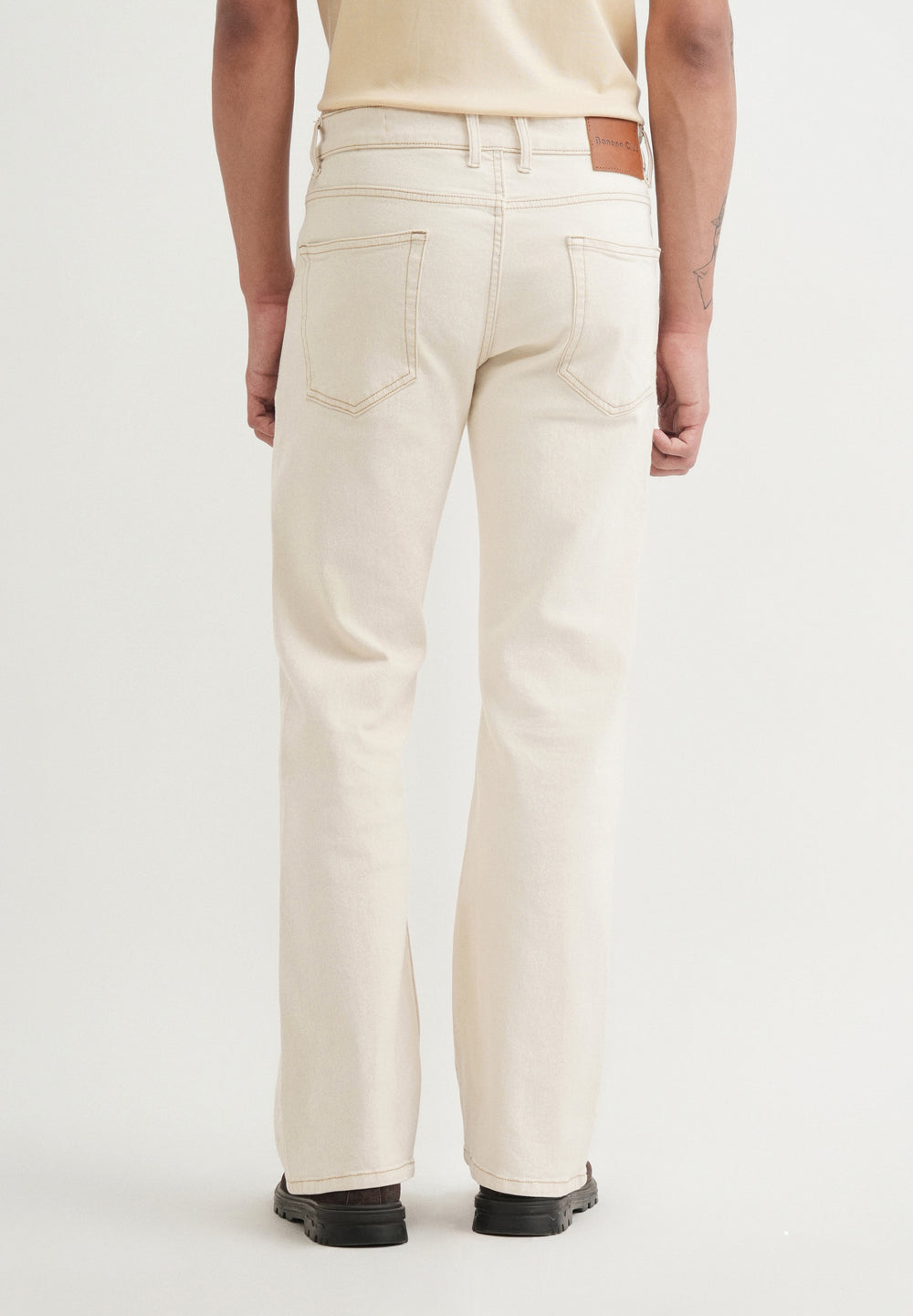 Ecru Bootcut Jeans