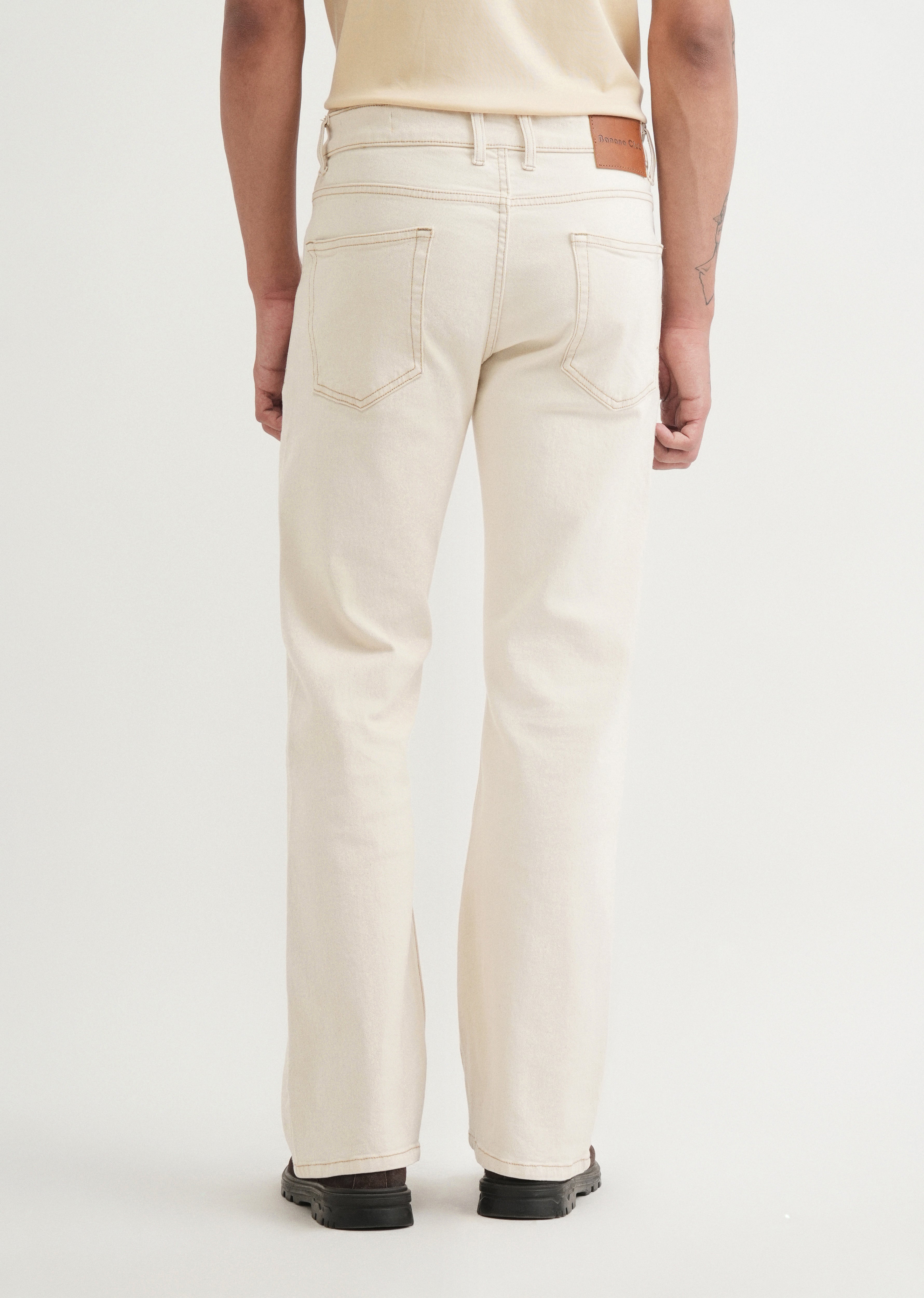 Ecru Bootcut Jeans