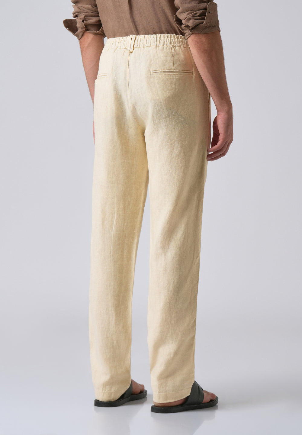 Ecru Cream Linen Pant