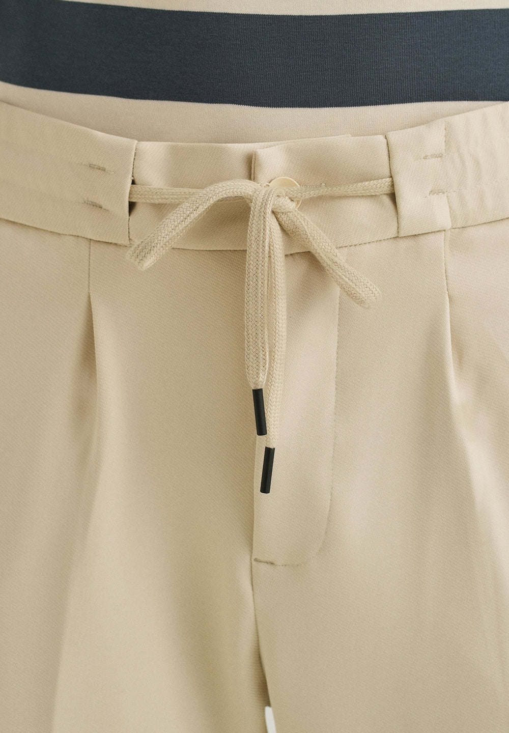 Ecru Drawstring Trousers