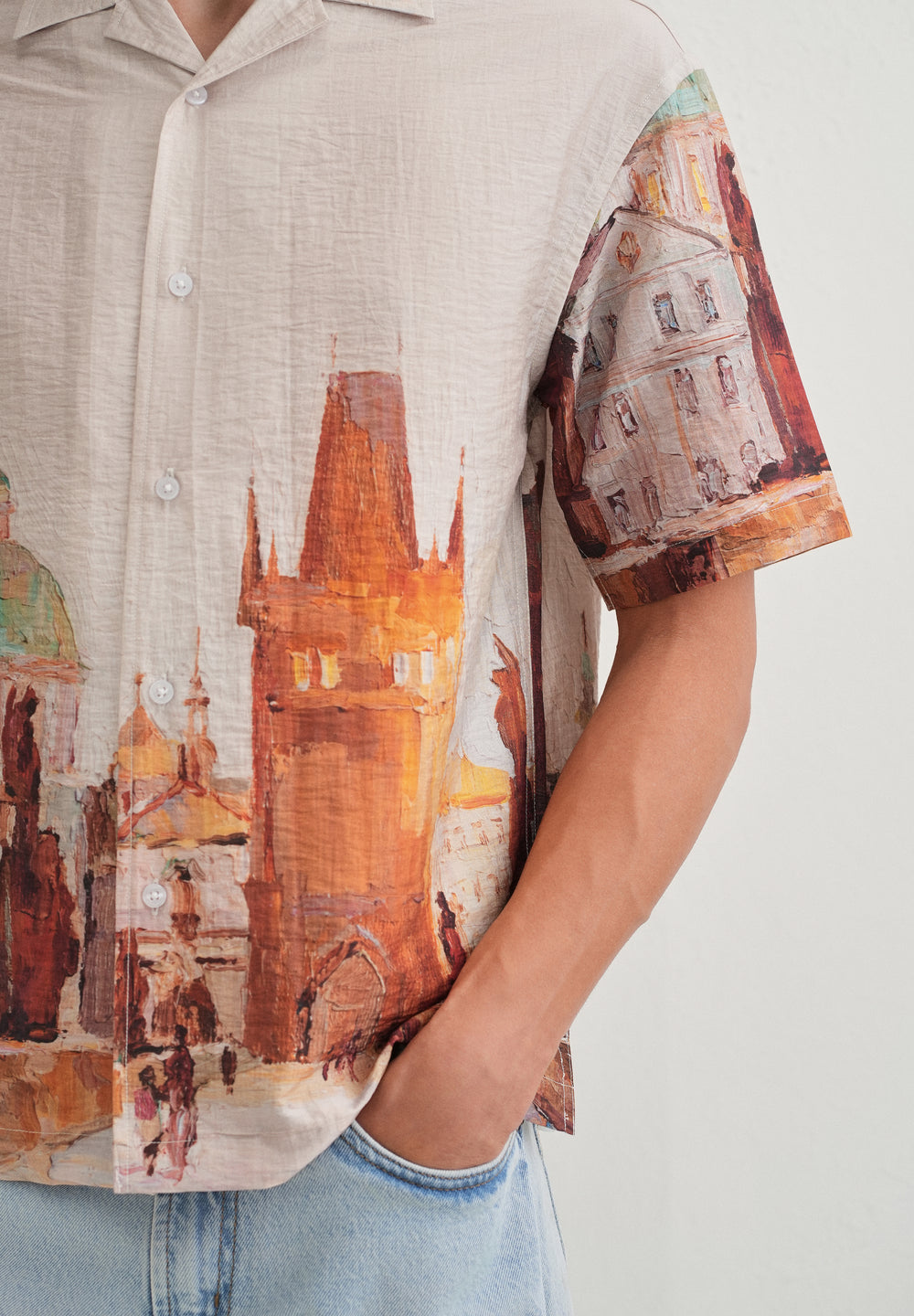 Ecru Roman Ruin Placement Shirt