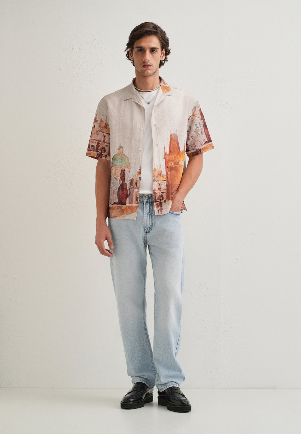 Ecru Roman Ruin Placement Shirt