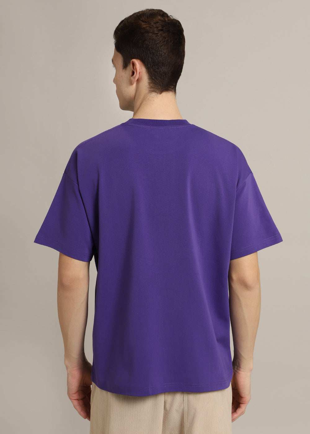 Emboss Luxe Purple Oversized T-shirt