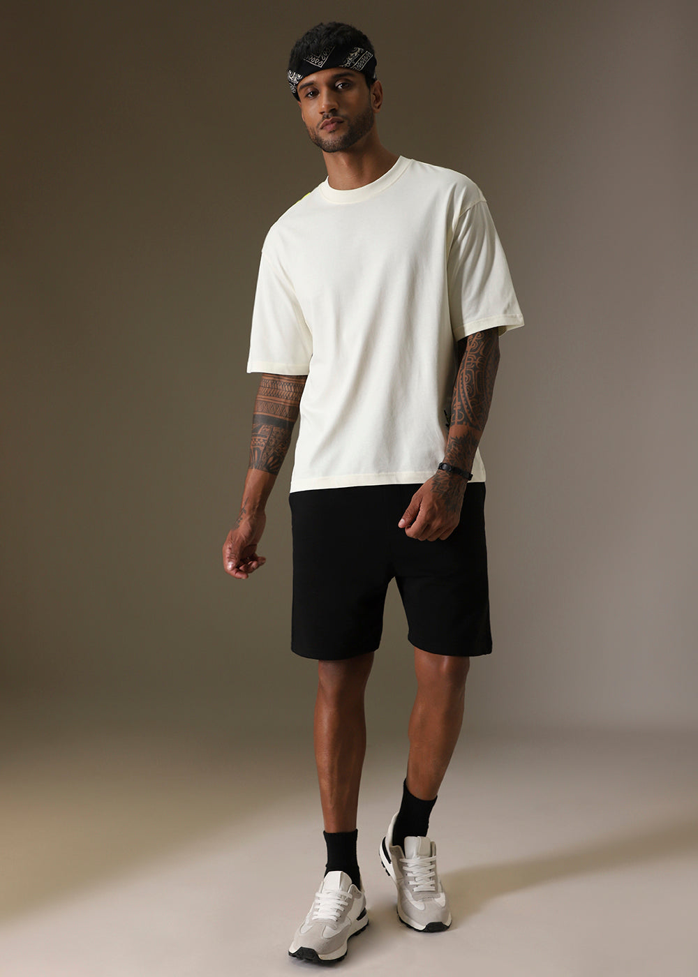 Embossed White Oversized T-Shirt