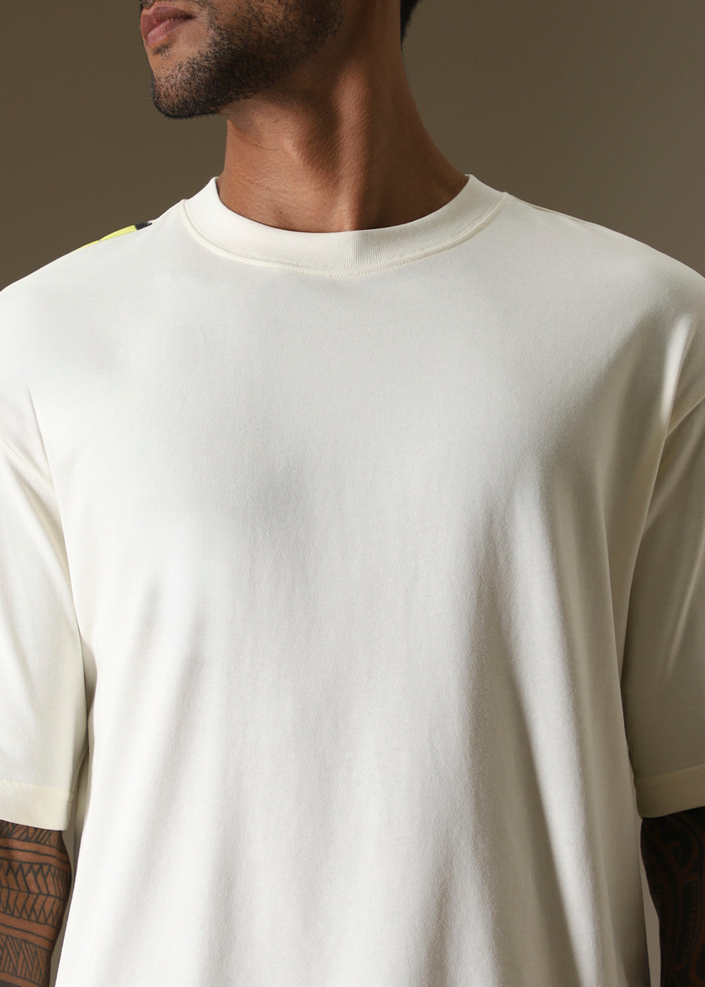 Embossed White Oversized T-Shirt