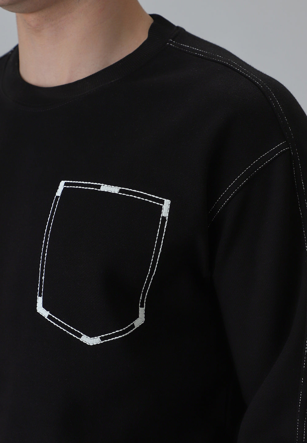 Embro Pocket Black Sweatshirt
