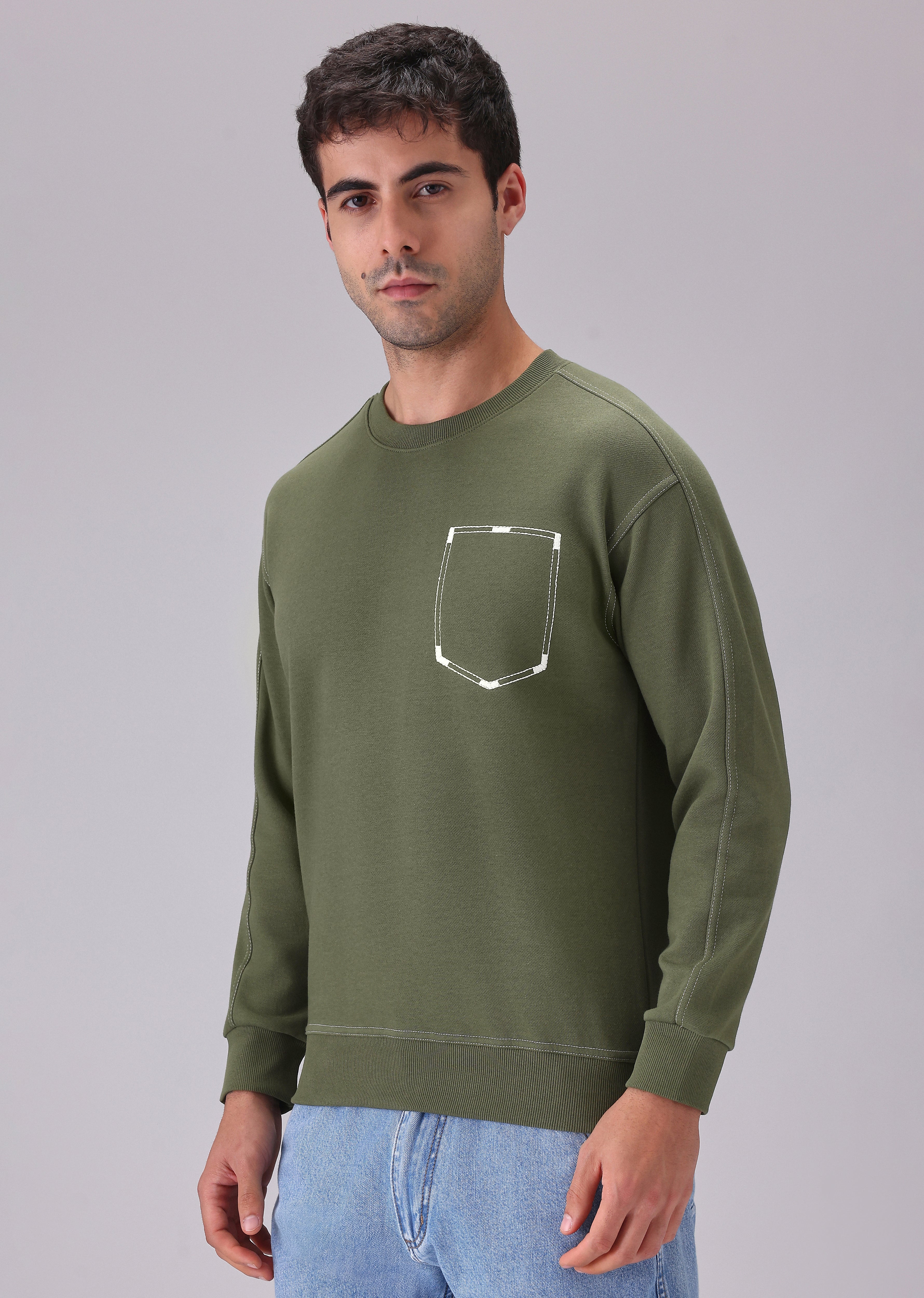 Embro Pocket Green Sweatshirt