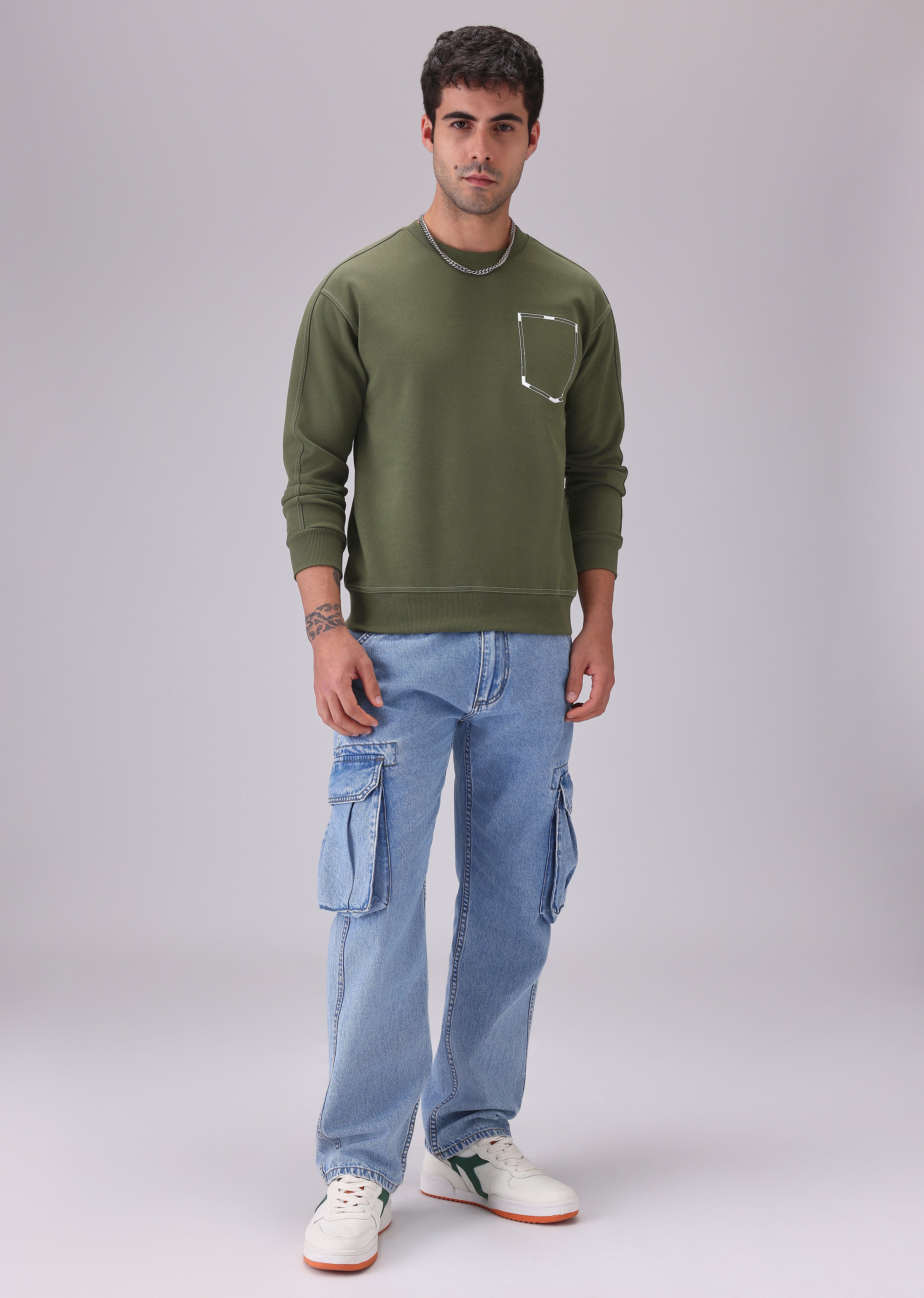 Embro Pocket Green Sweatshirt