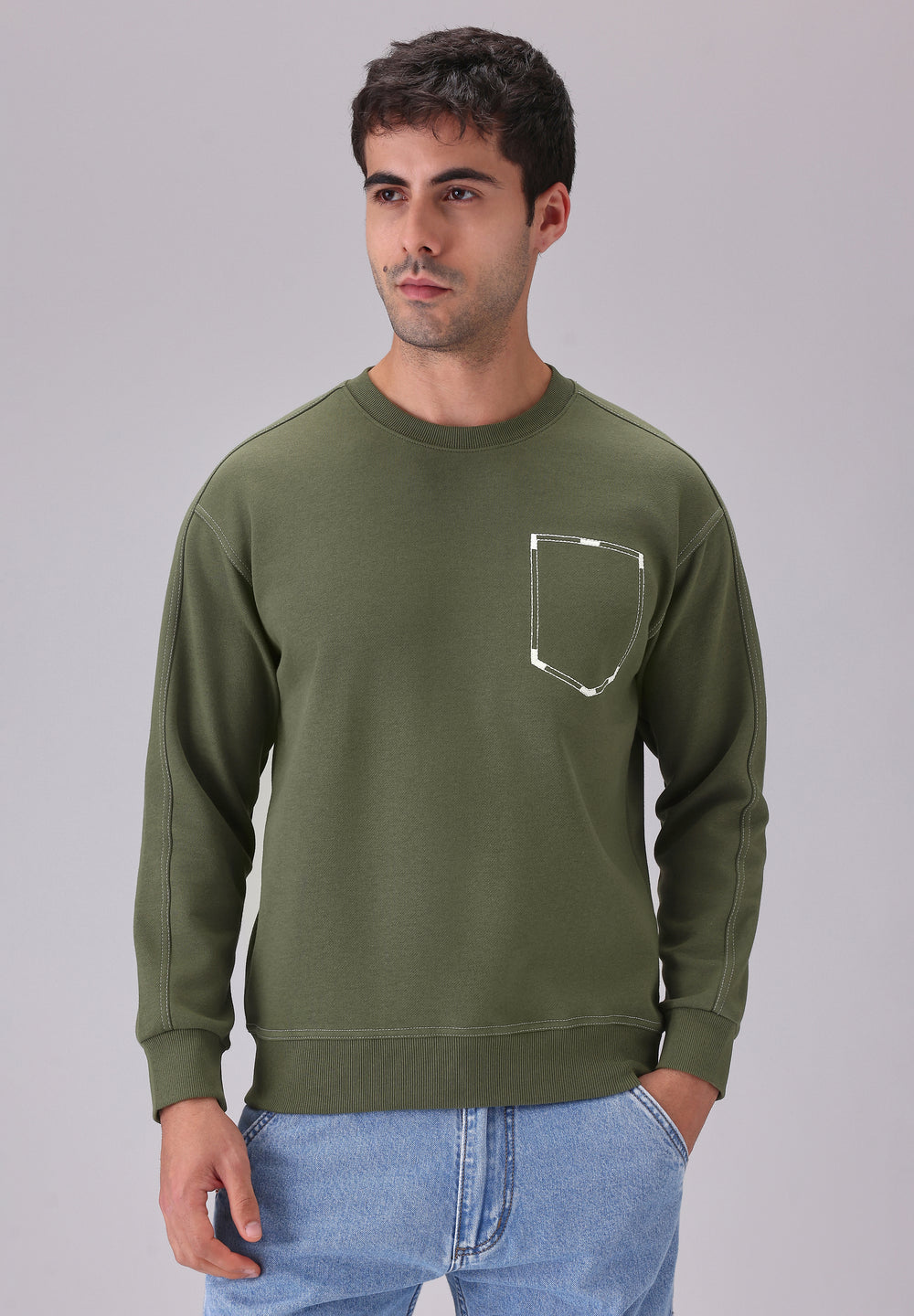 Embro Pocket Green Sweatshirt