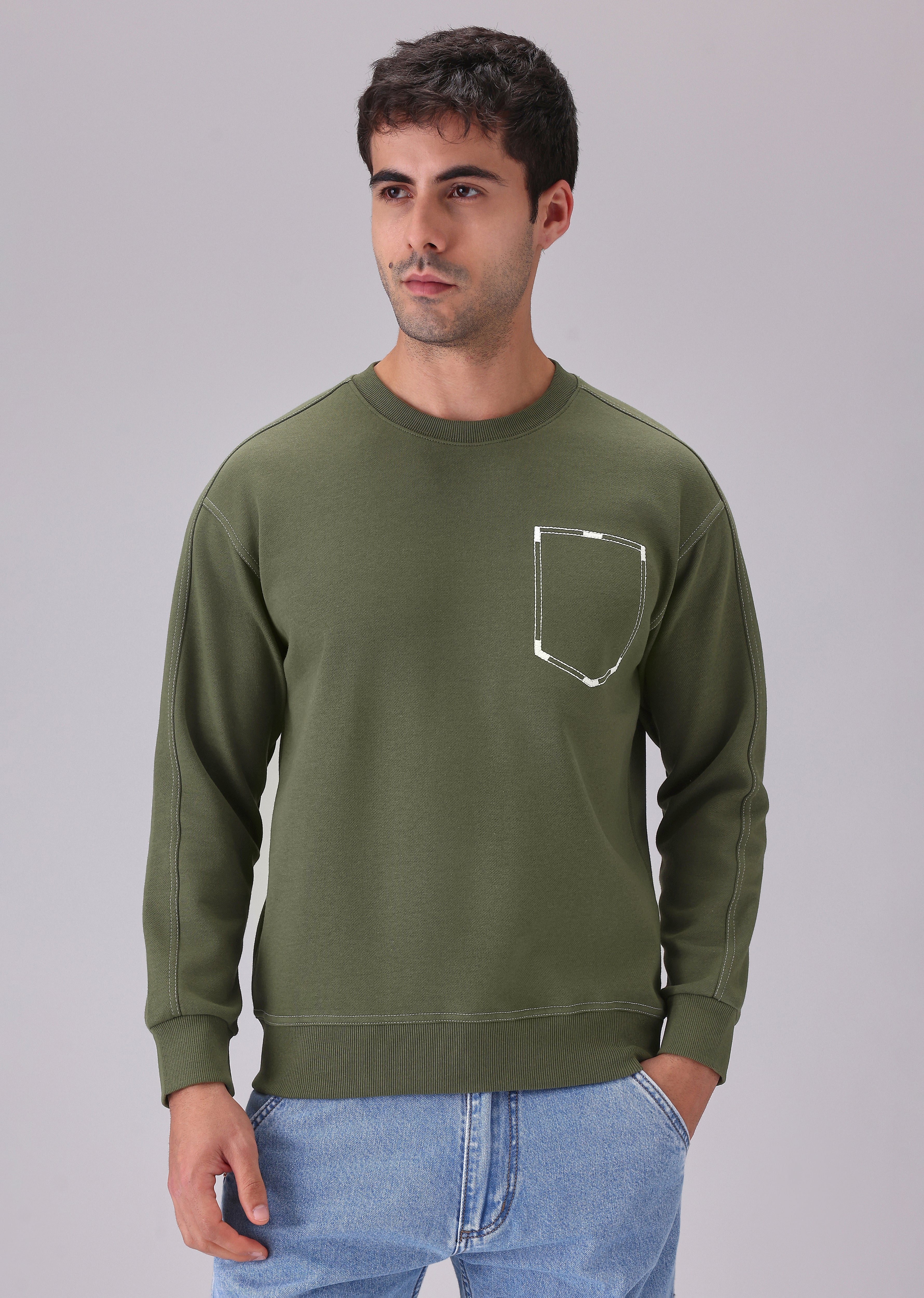 Embro Pocket Green Sweatshirt