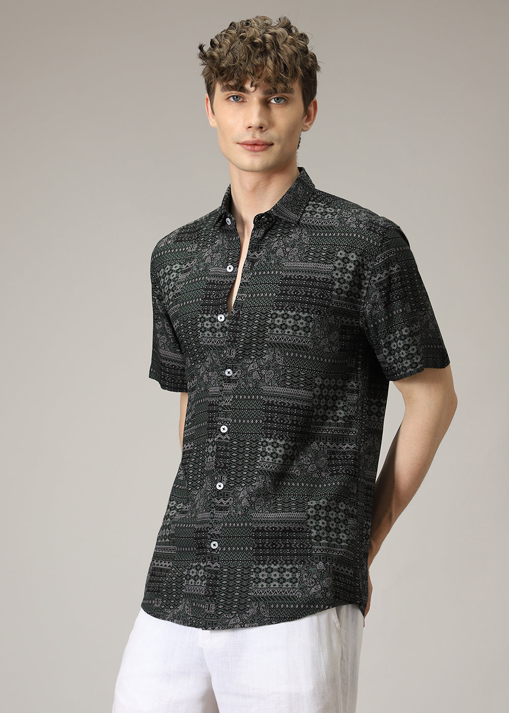 Ethnic Print Shirt