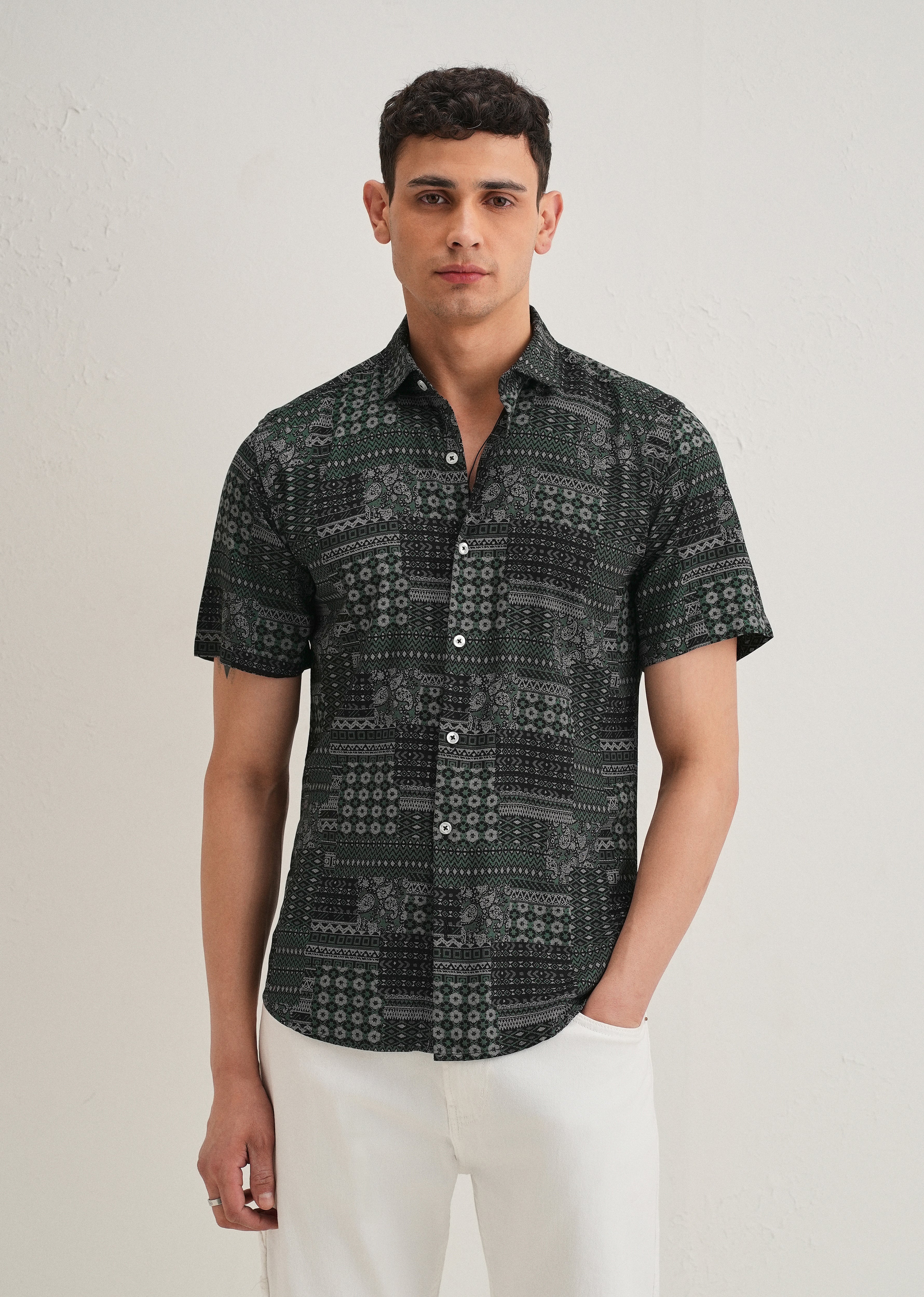 Ethnic Print Shirt