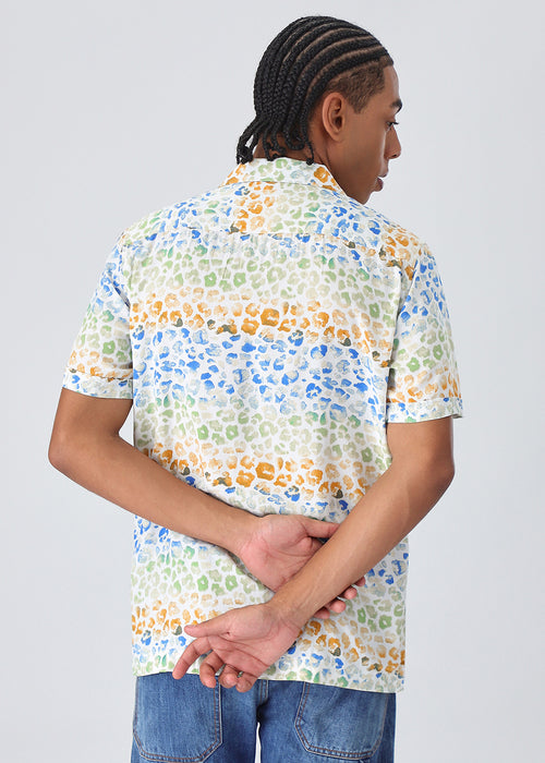 Exotic Fauna Print Half sleeve shirt