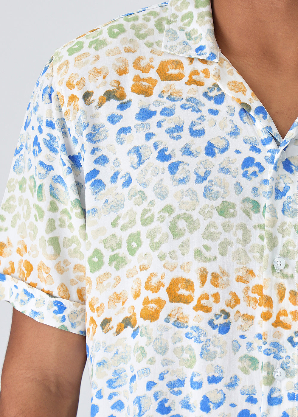 Exotic Fauna Print Half sleeve shirt