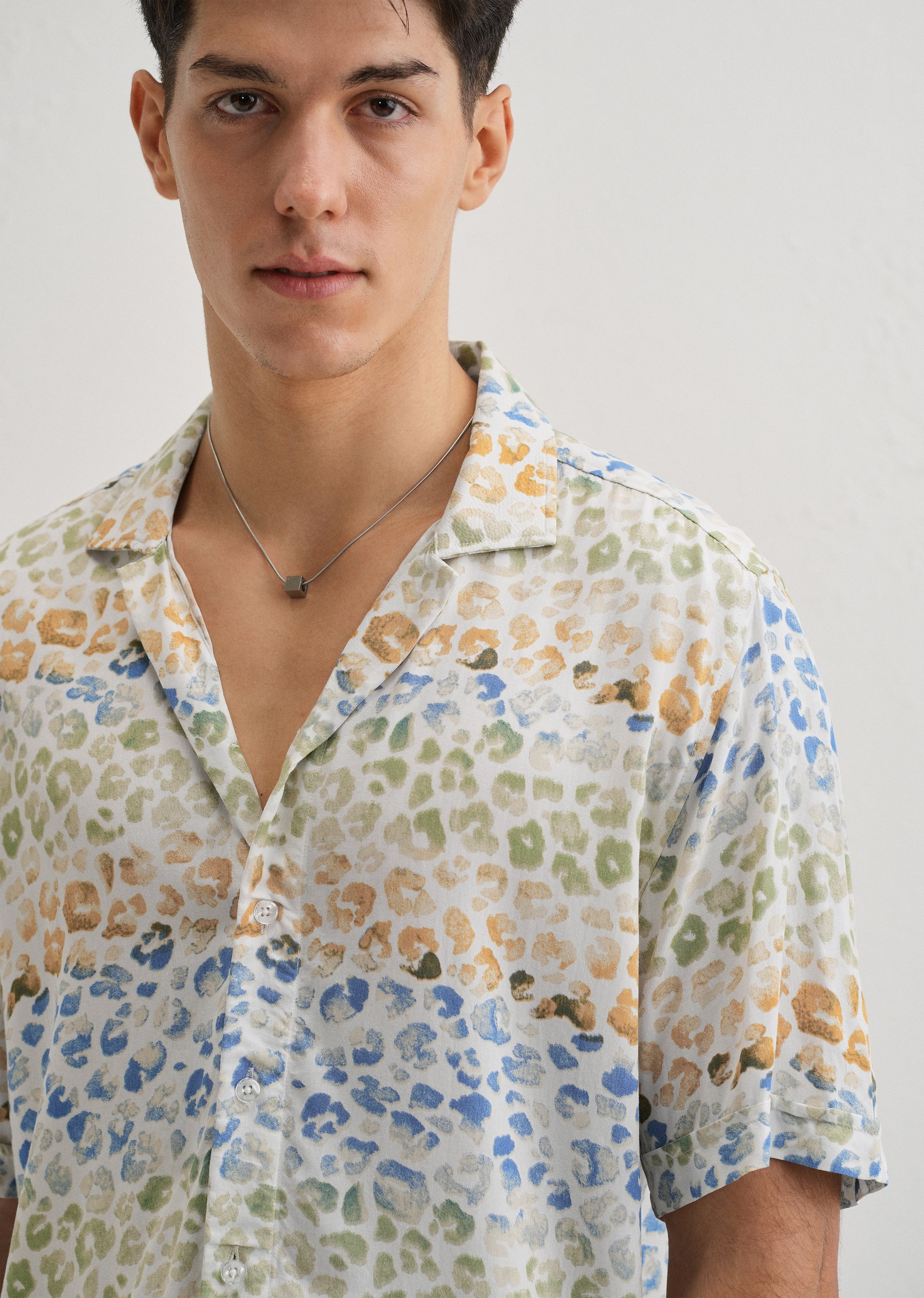 Exotic Fauna Print Half sleeve shirt