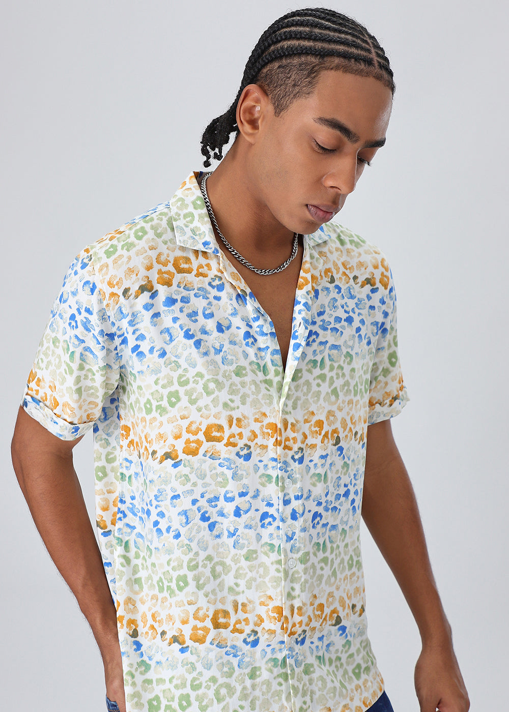 Exotic Fauna Print Half sleeve shirt