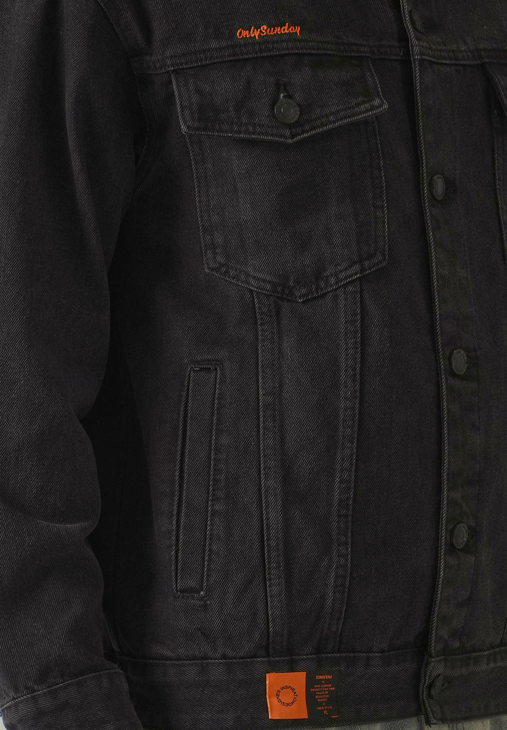 Faded Black Denim Jacket
