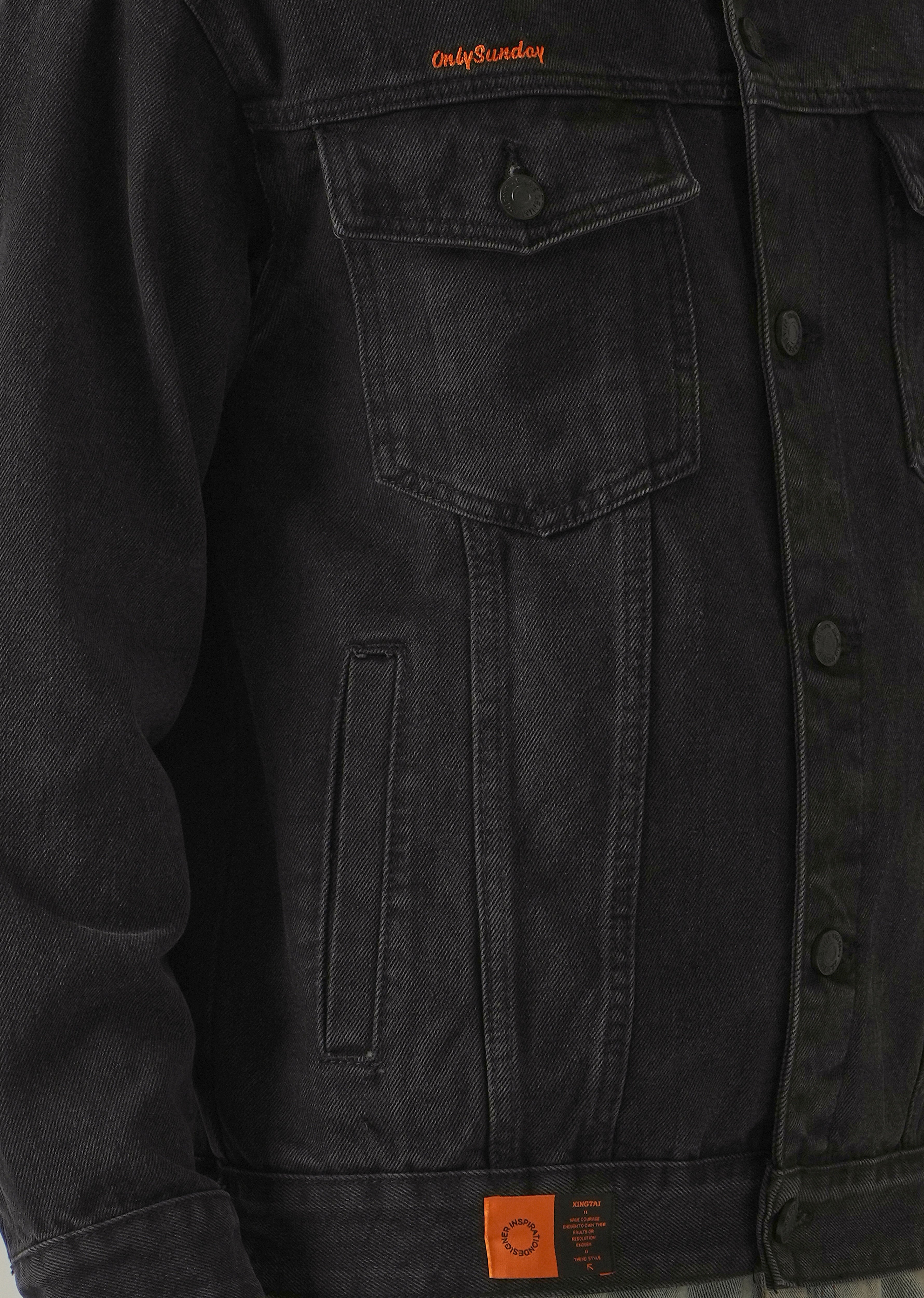 Faded Black Denim Jacket