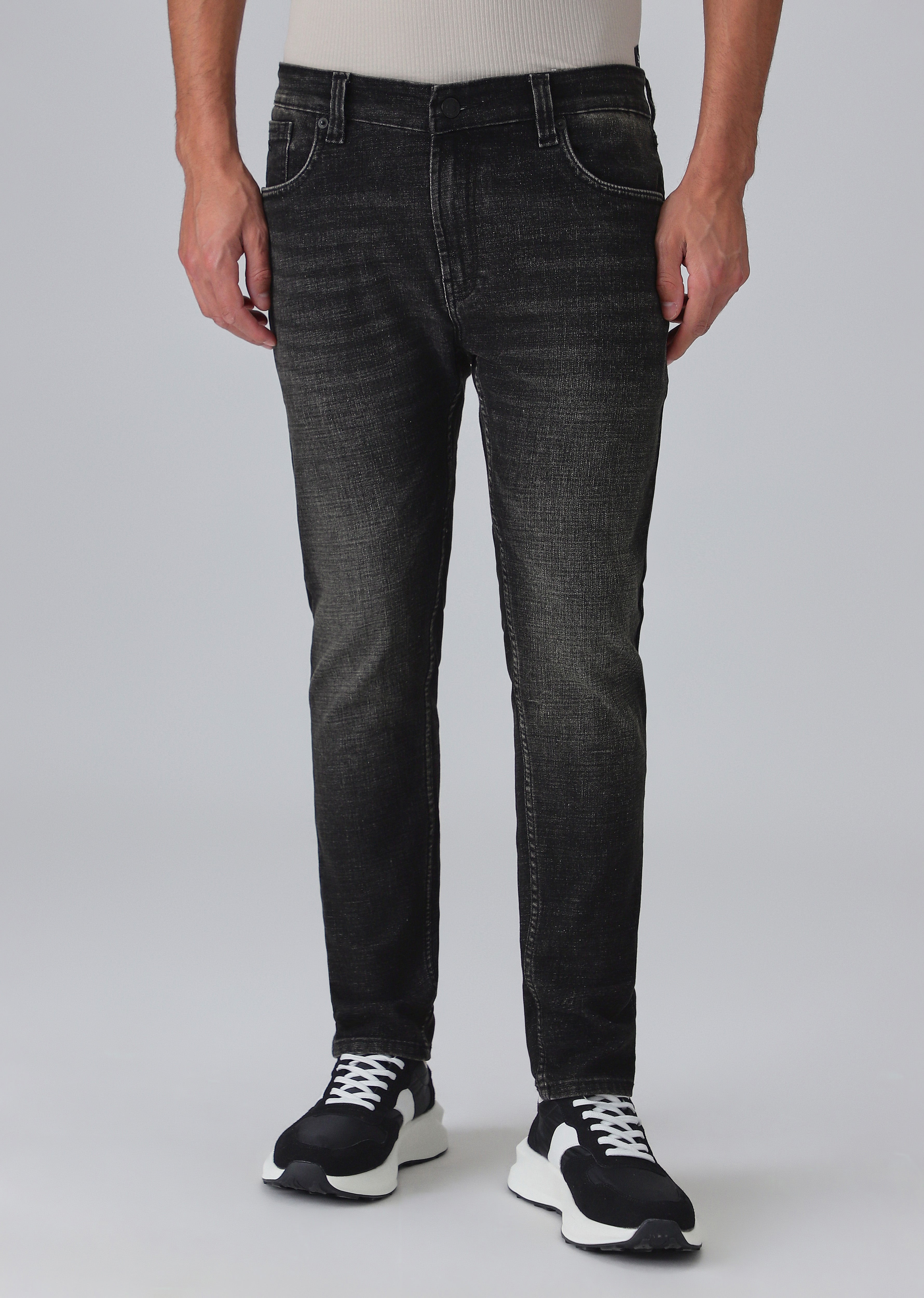 Faded Black Slim Fit Denim