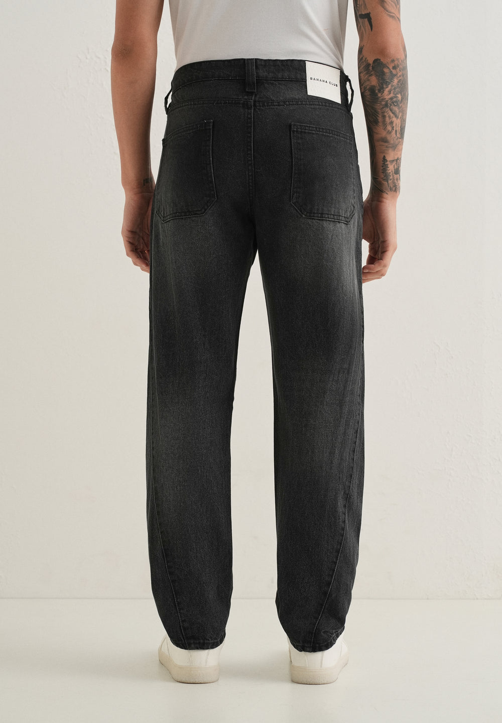 Faded Black Straight Fit Denim