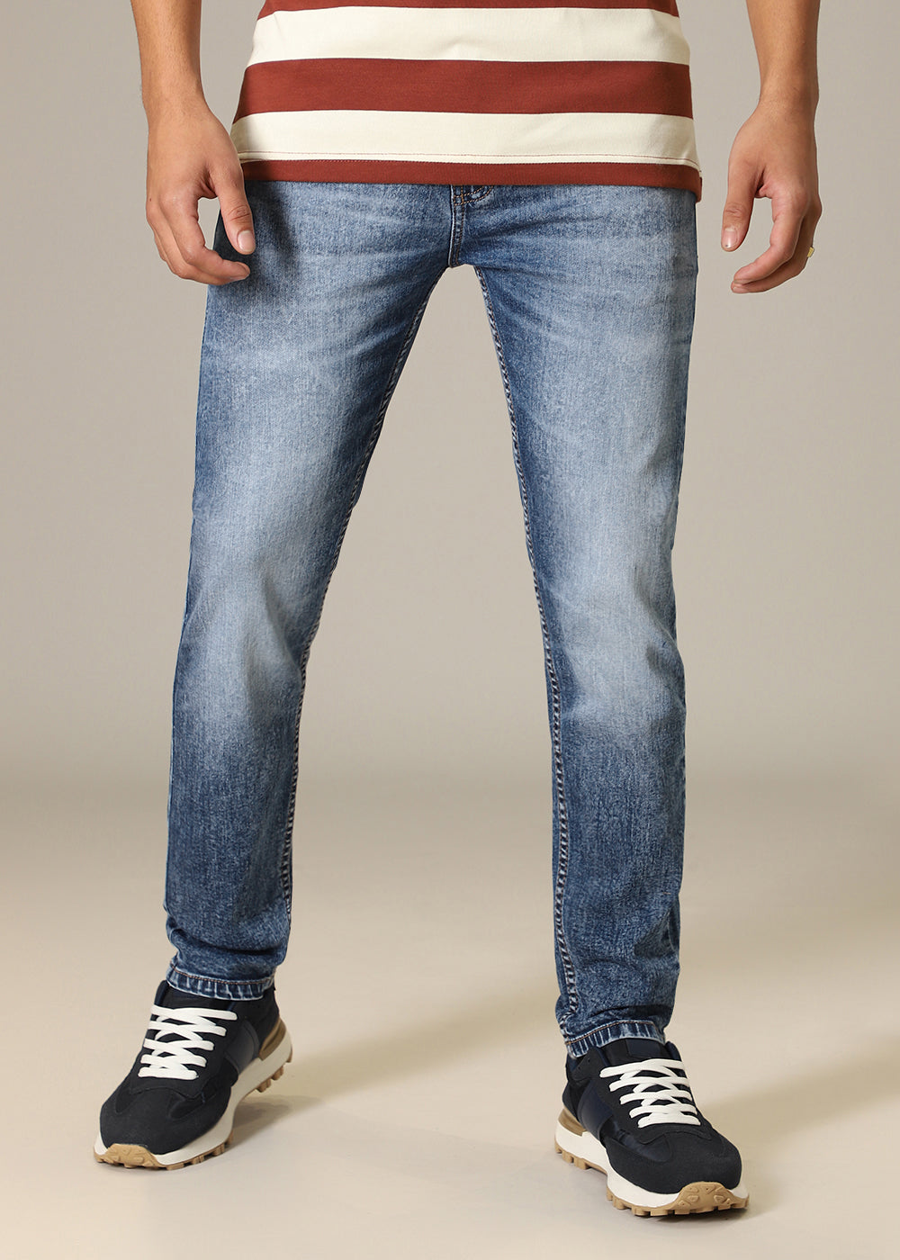 Faded Blue Slim fit Jeans