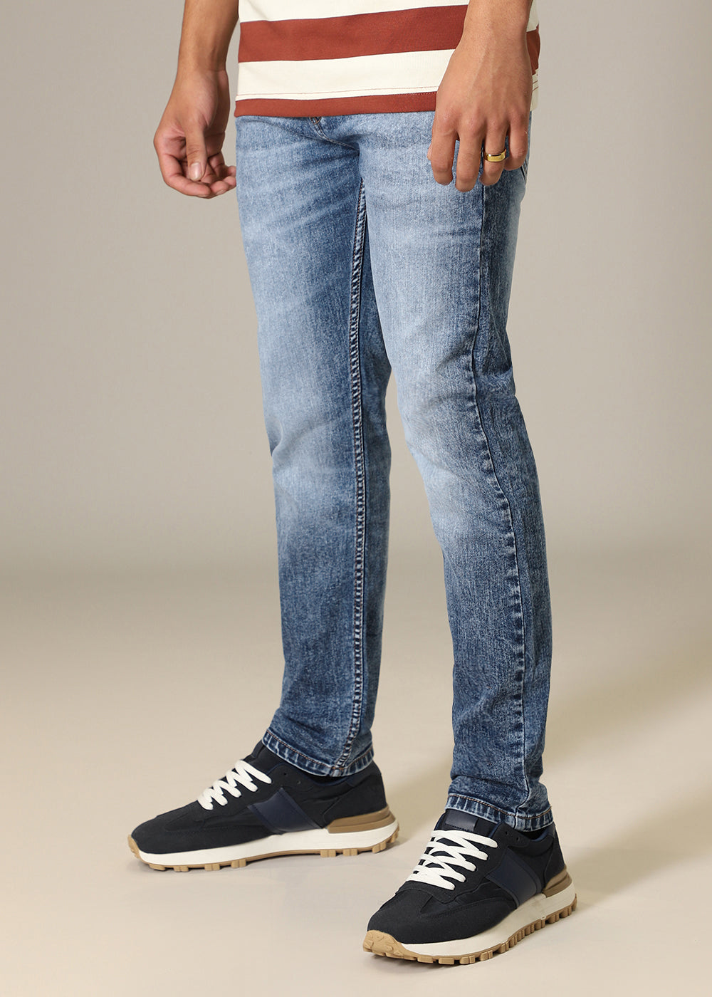 Faded Blue Slim fit Jeans