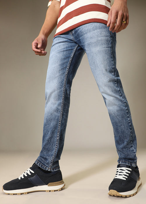 Faded Blue Slim fit Jeans