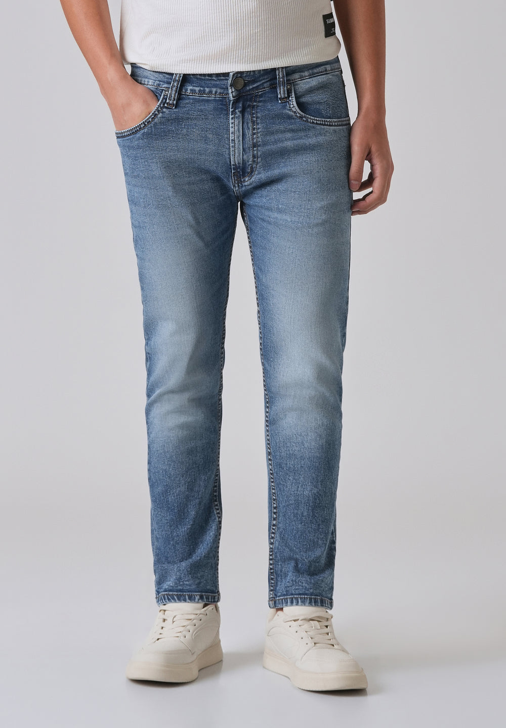 Faded Blue Slim fit Jeans