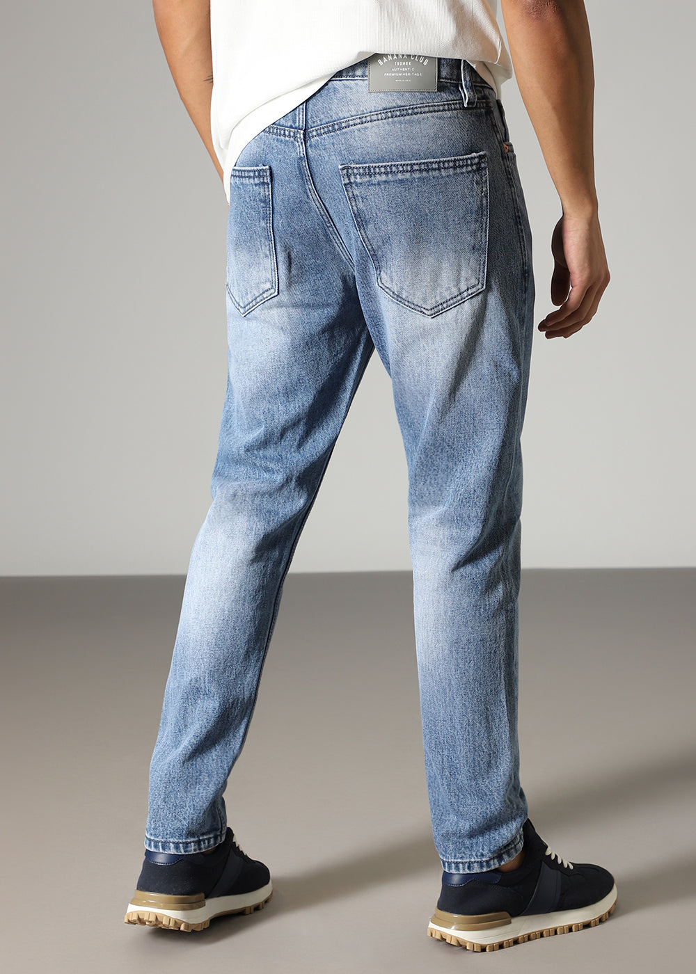 Faded Blue Straight Fit Jeans