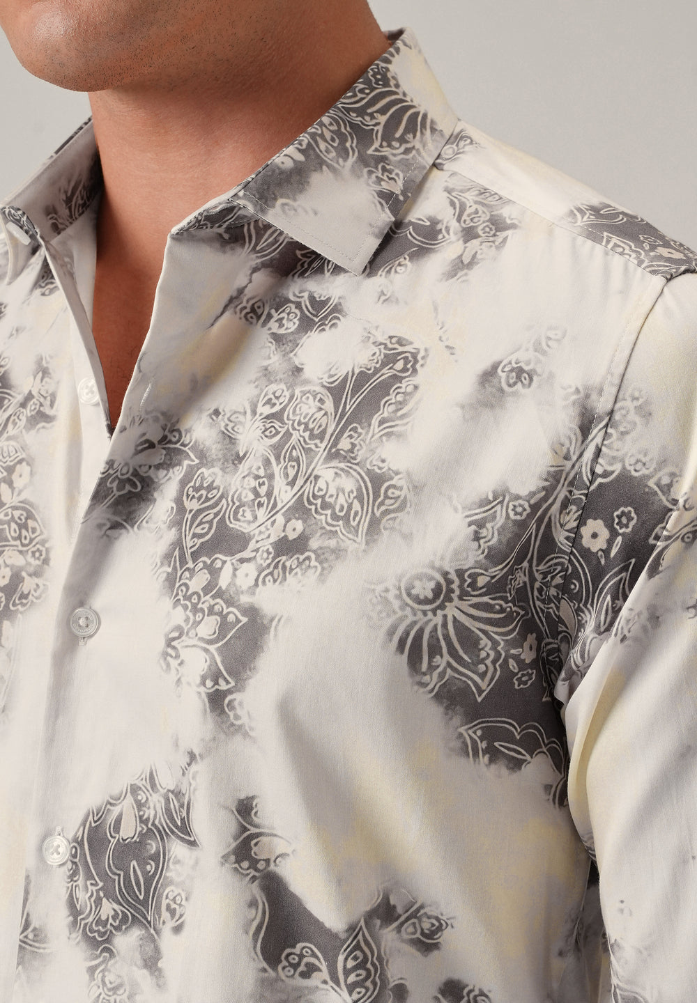 Faded Motif Print Shirt