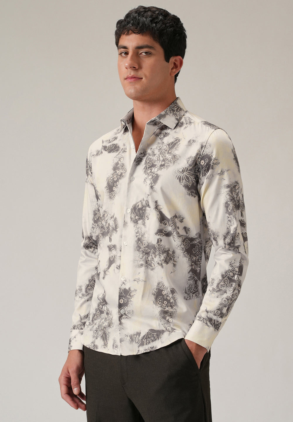 Faded Motif Print Shirt