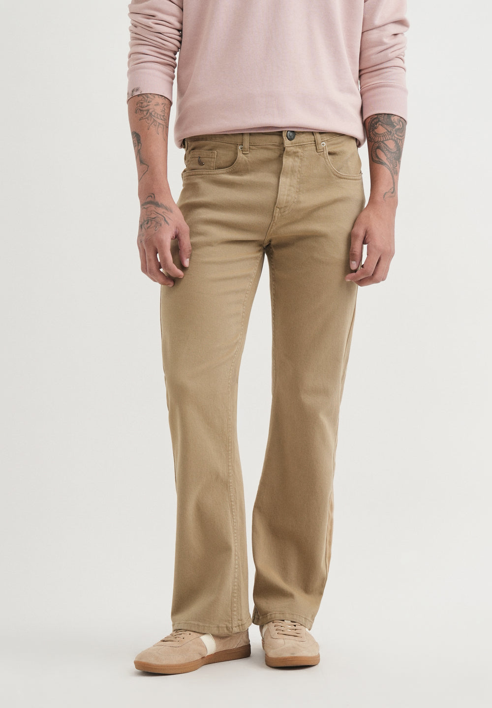 Faded Olive Bootcut Jeans