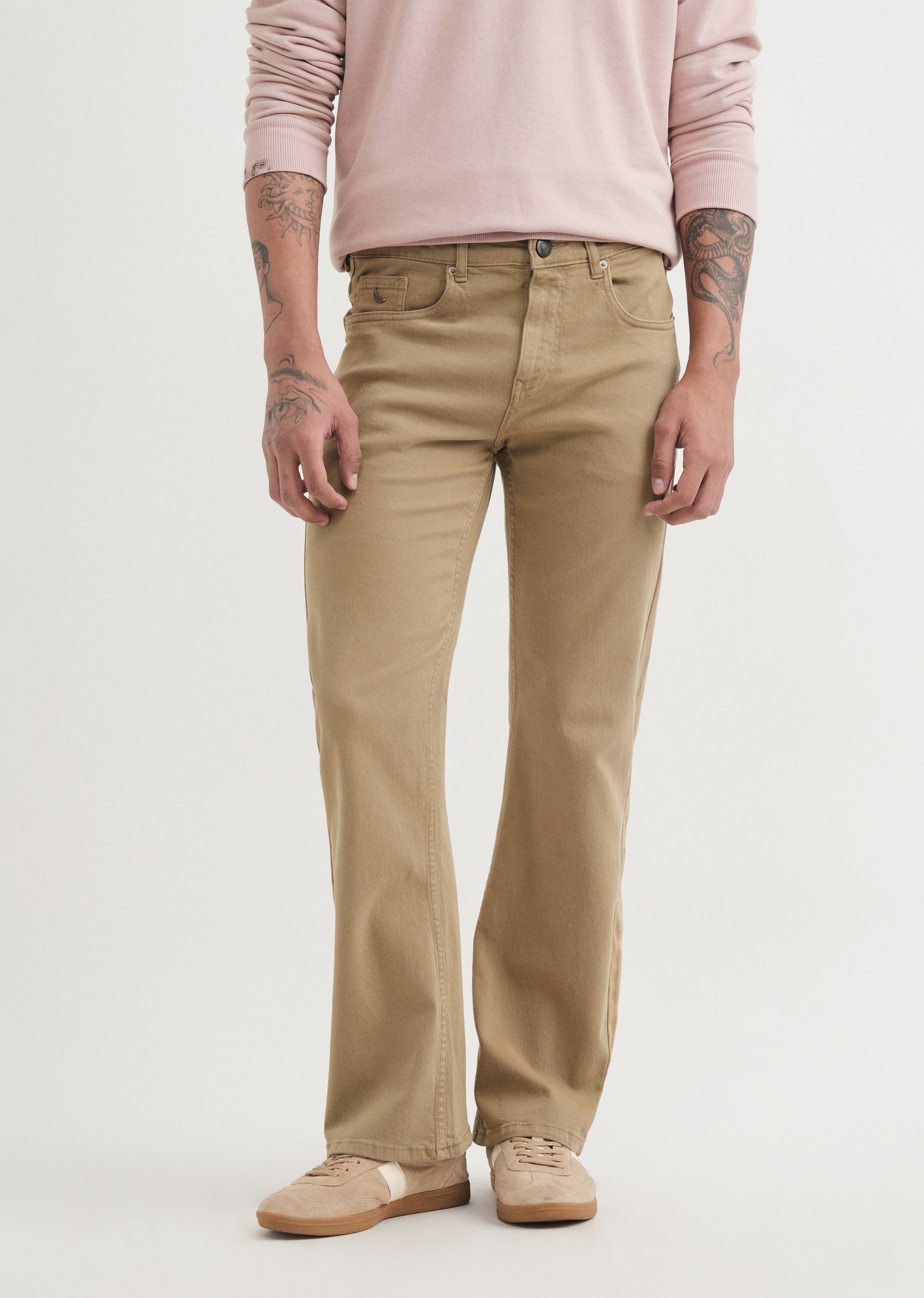 Faded Olive Bootcut Jeans