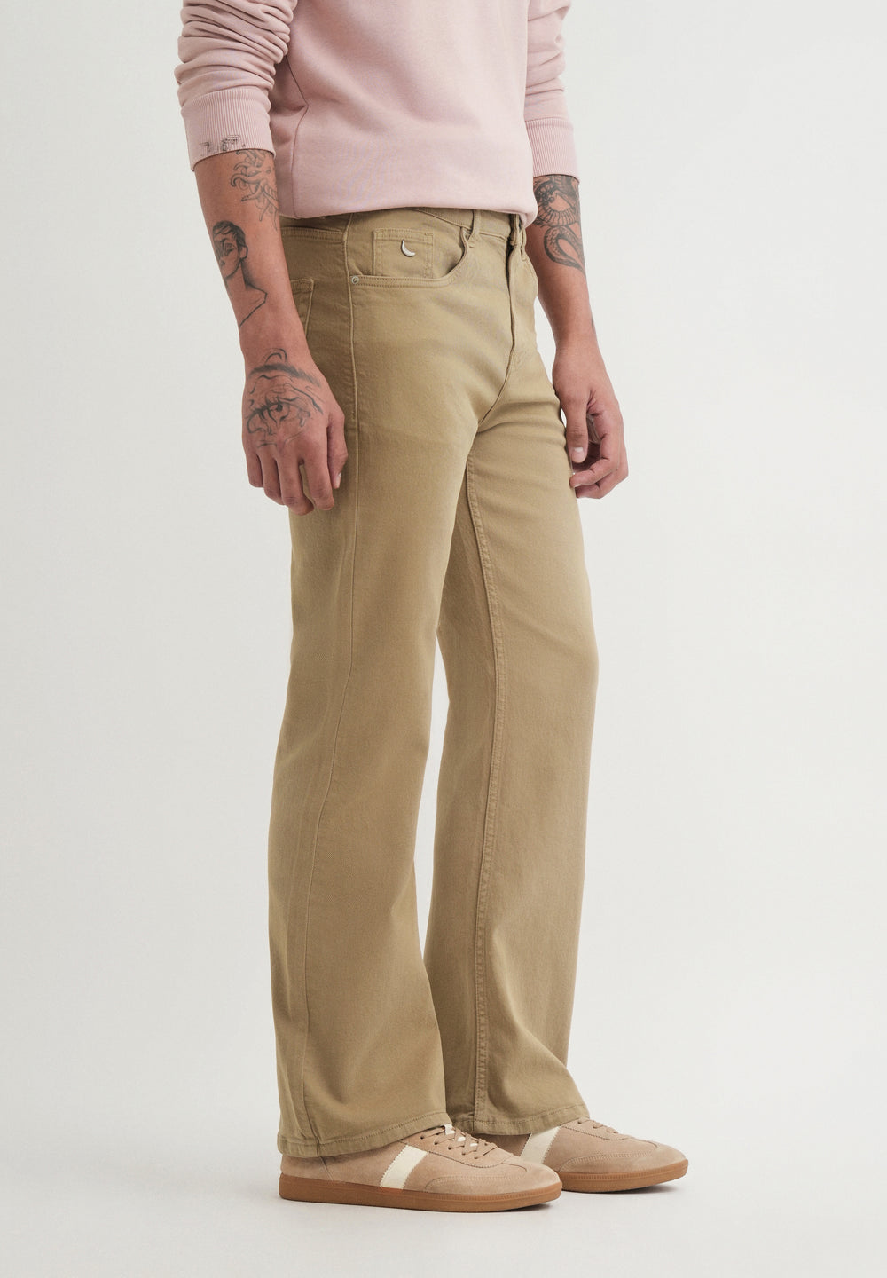 Faded Olive Bootcut Jeans