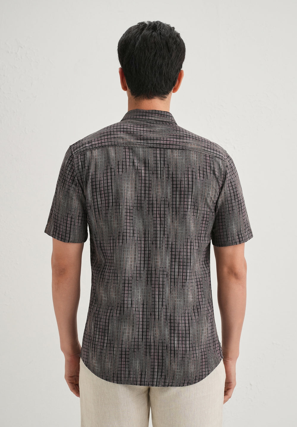 Faded Stripe Pink Print Shirt