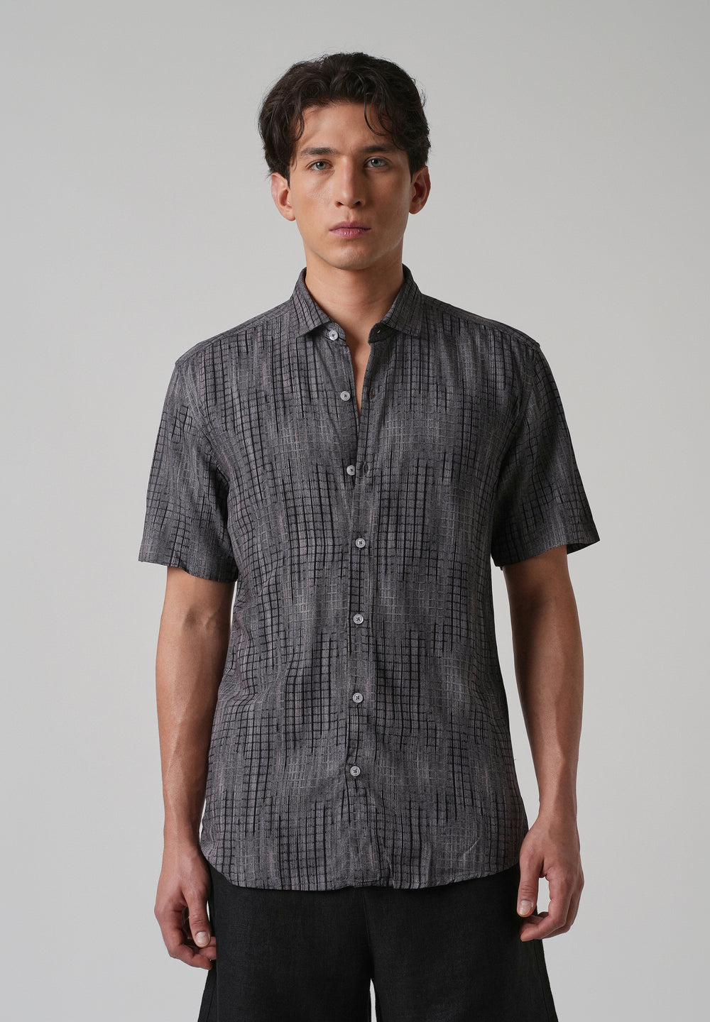 Faded Stripe Print Shirt