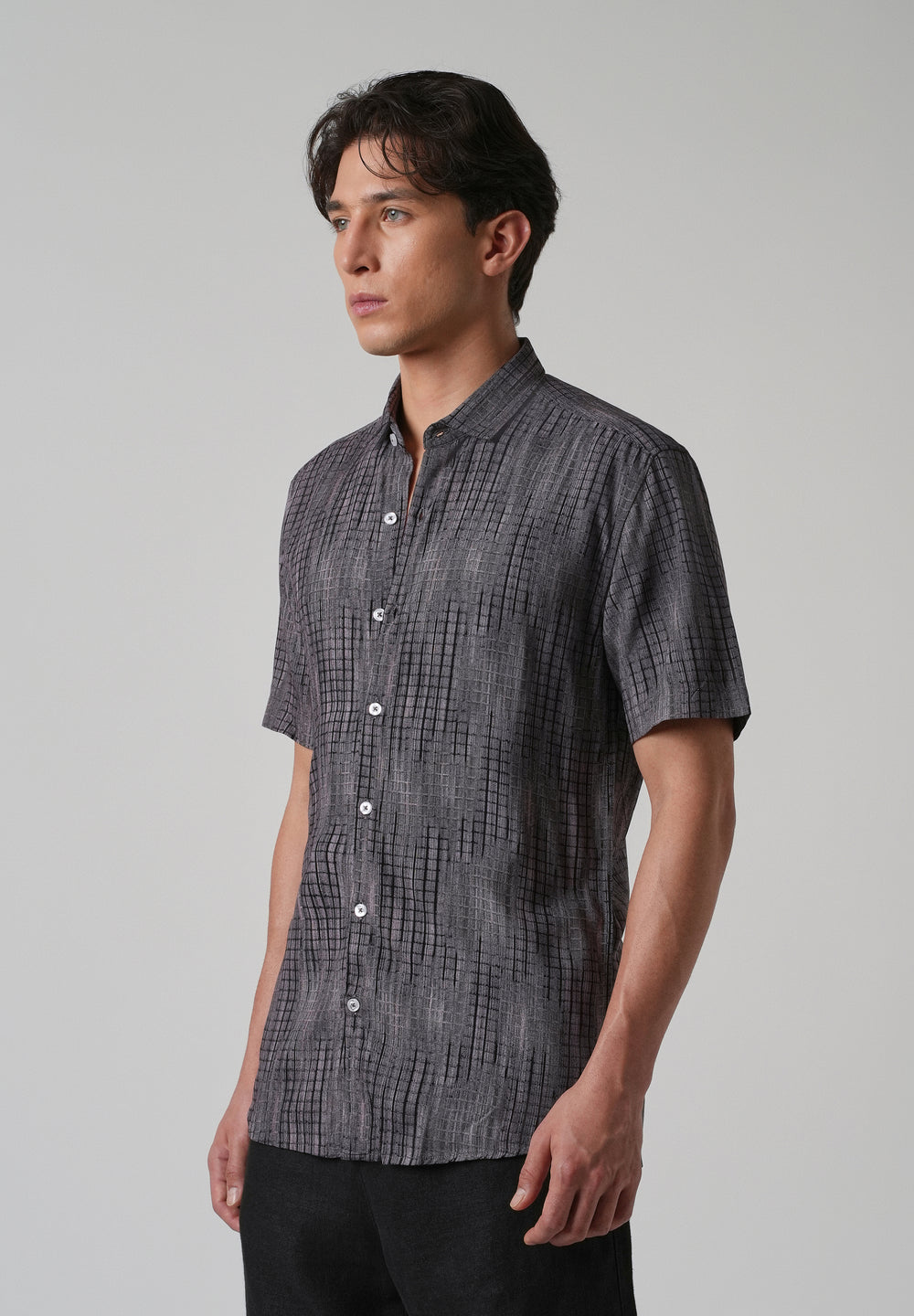 Faded Stripe Print Shirt