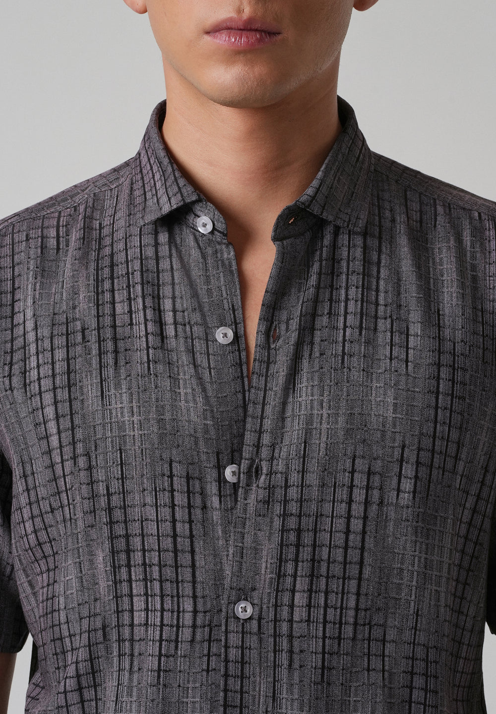 Faded Stripe Print Shirt